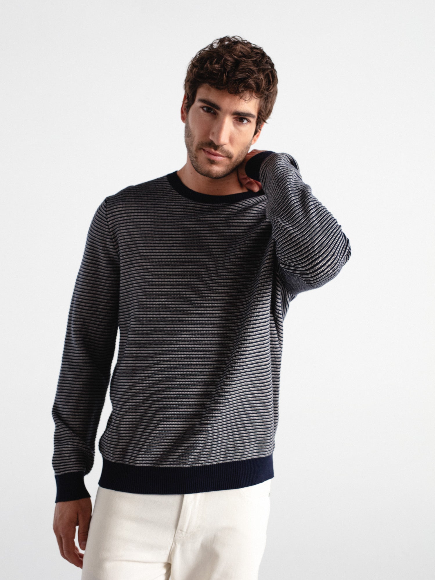 Jersey estructura con rayas