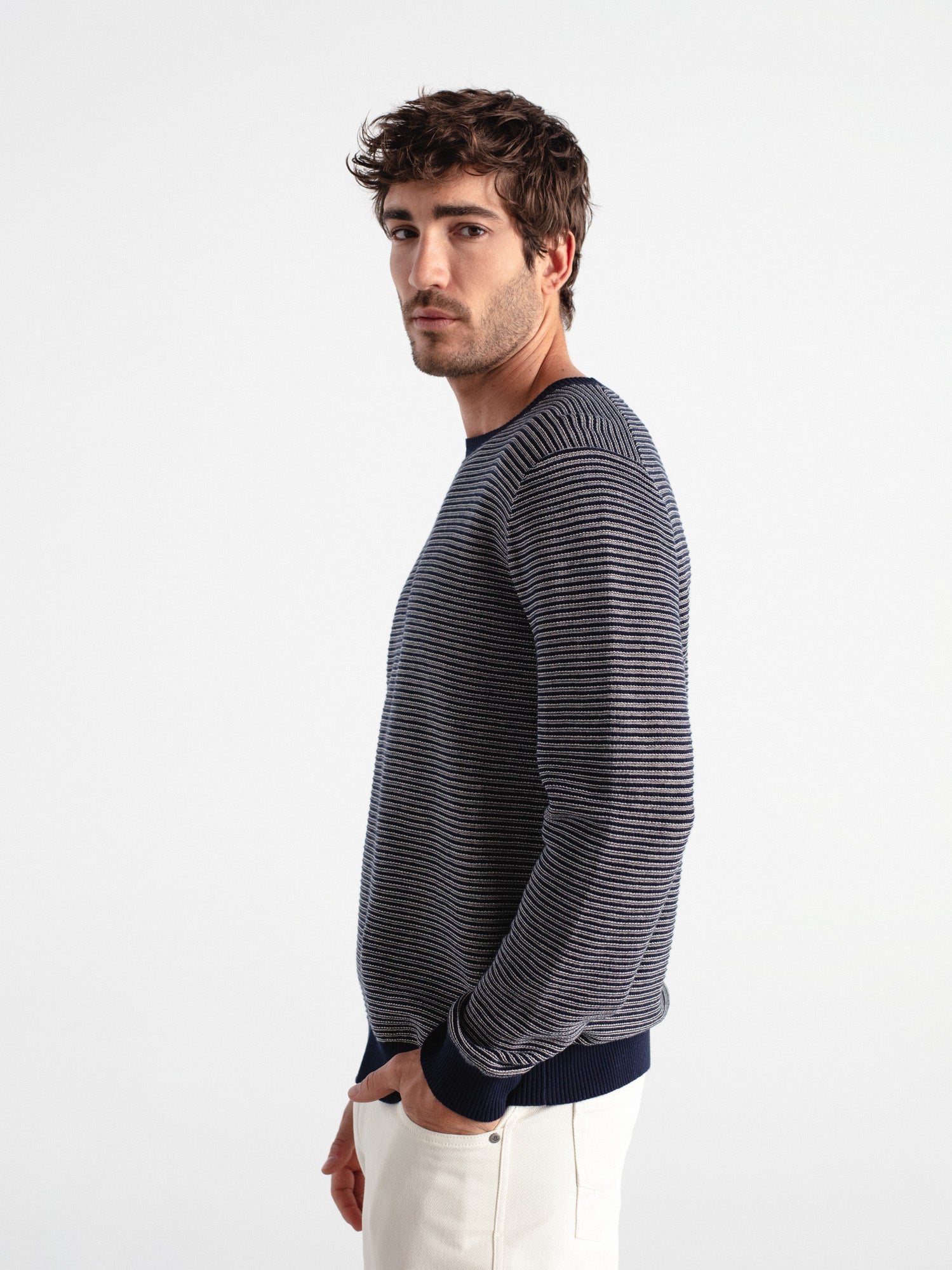 Jersey estructura con rayas