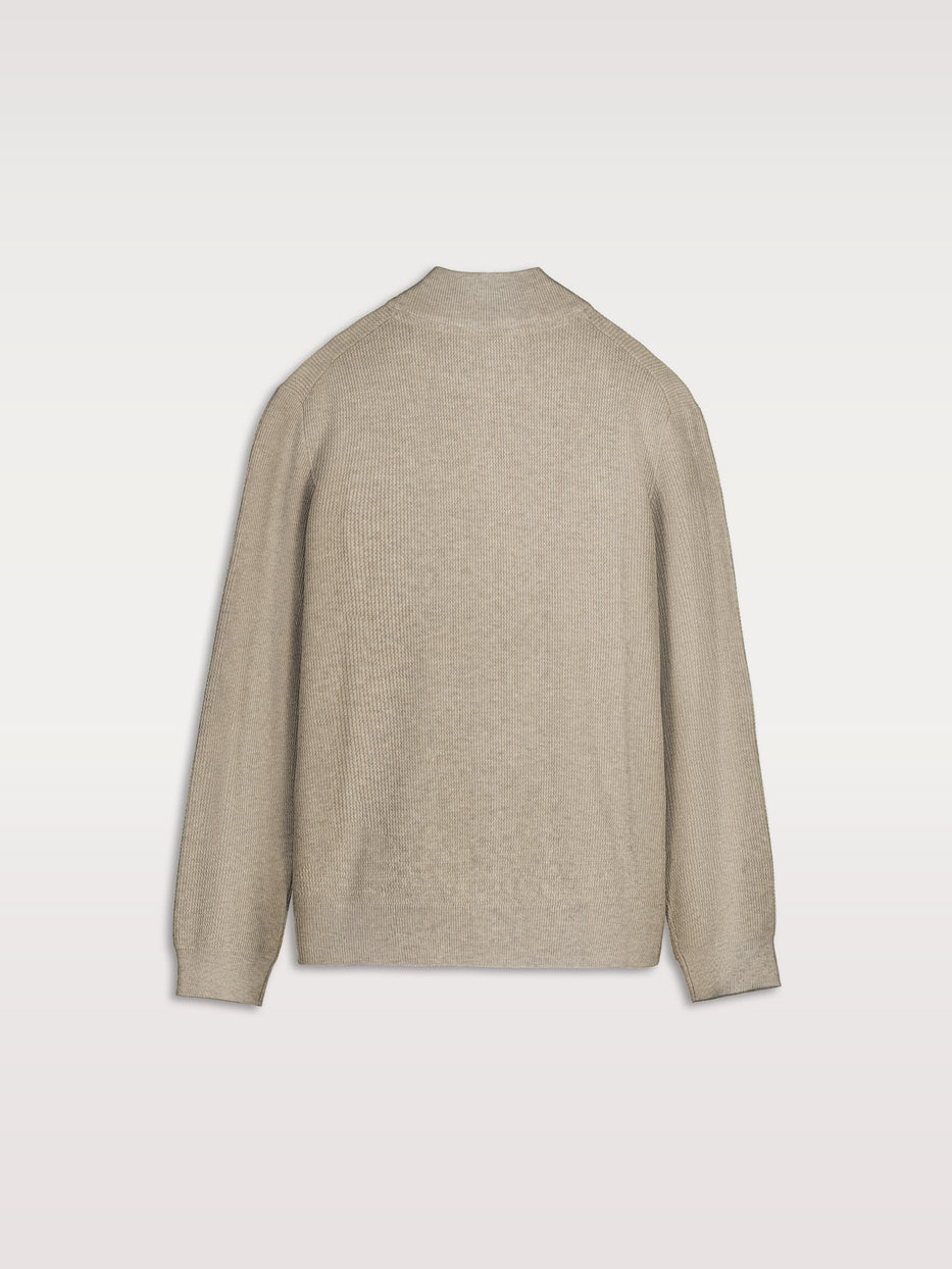 Cárdigan cuello chimenea estructura