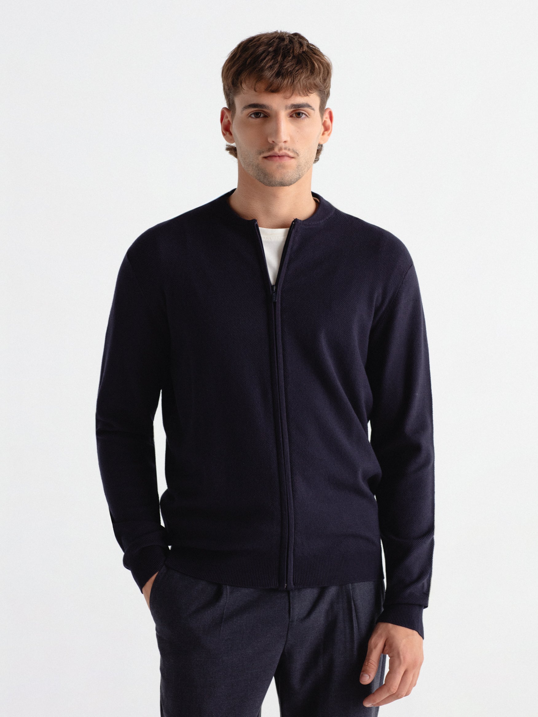 Cárdigan bomber cremallera