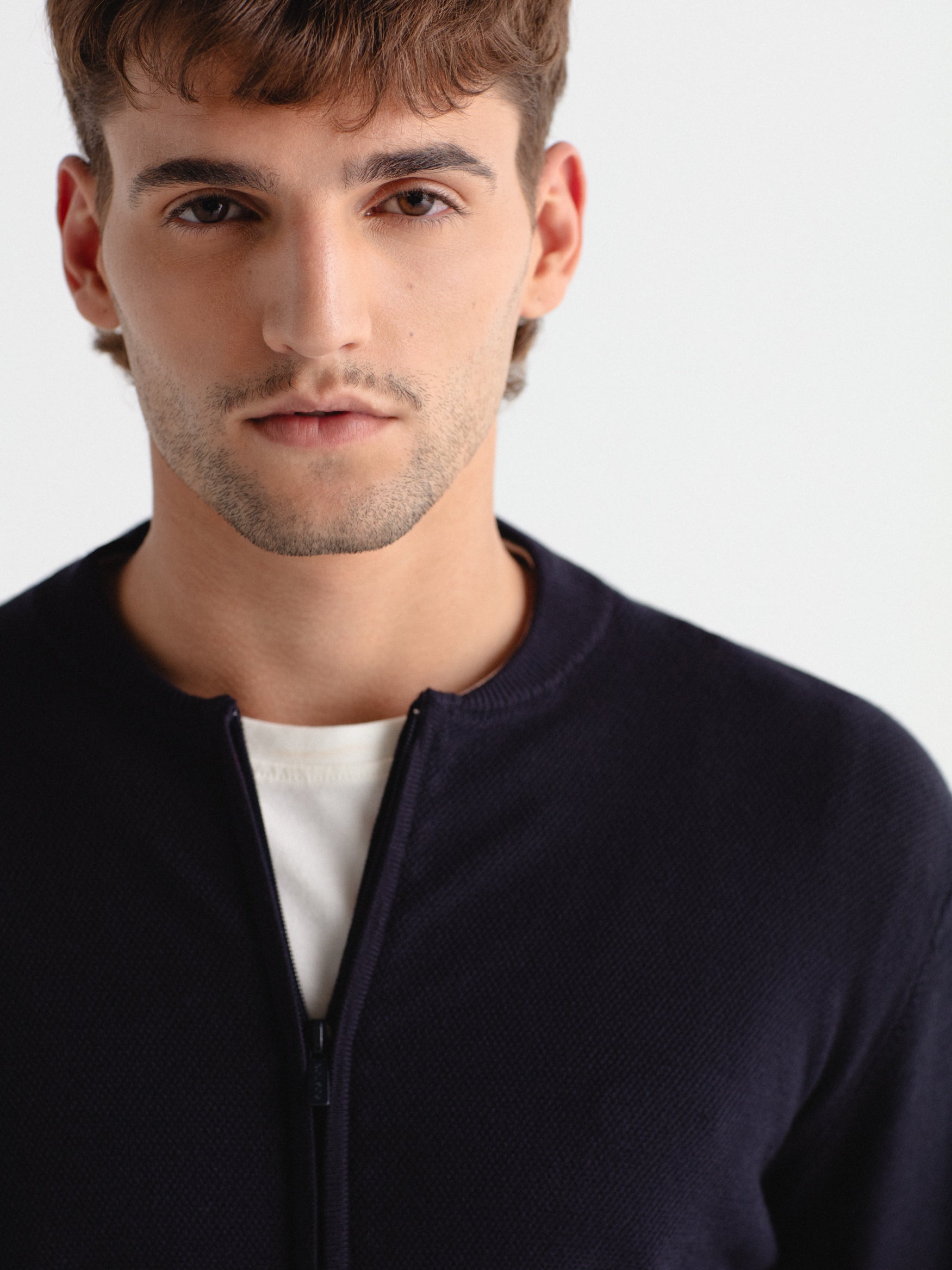 Cárdigan bomber cremallera