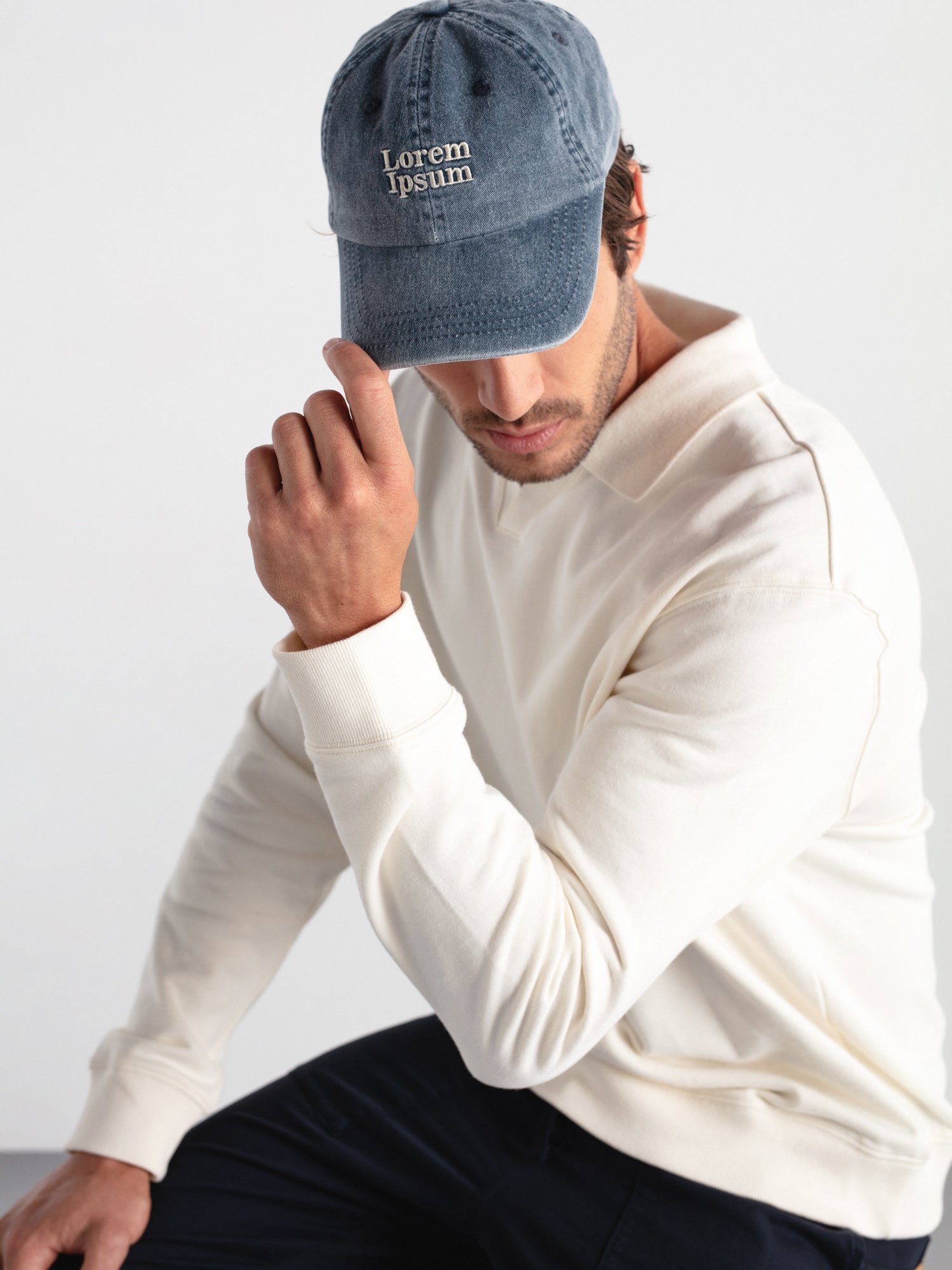 Sudadera regular cuello polo