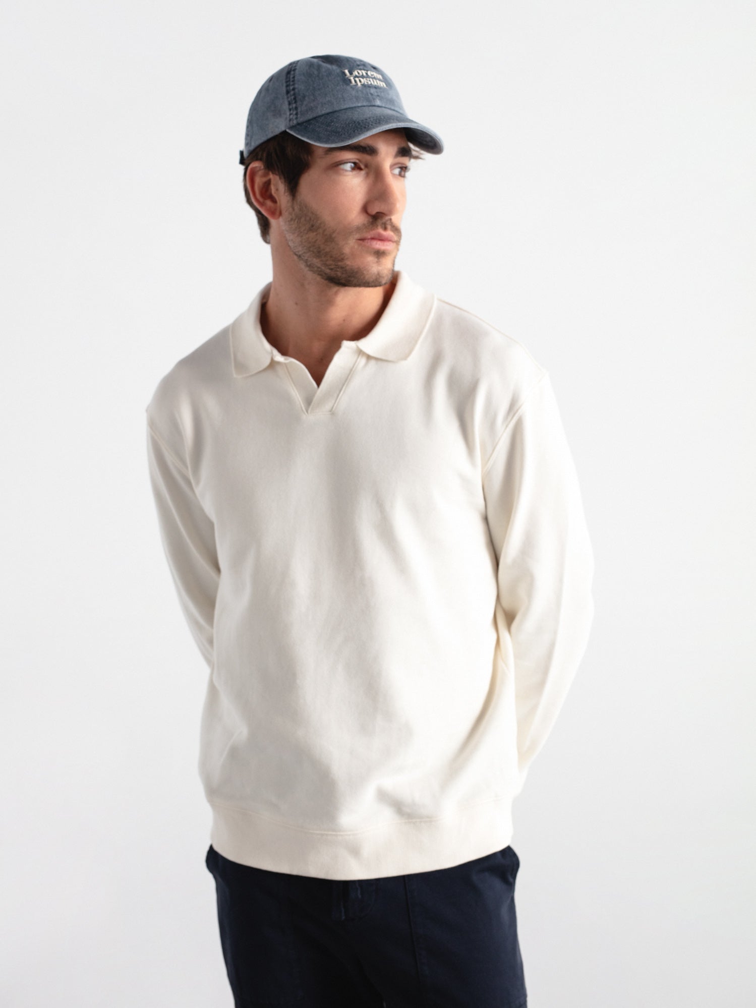 Sudadera regular cuello polo