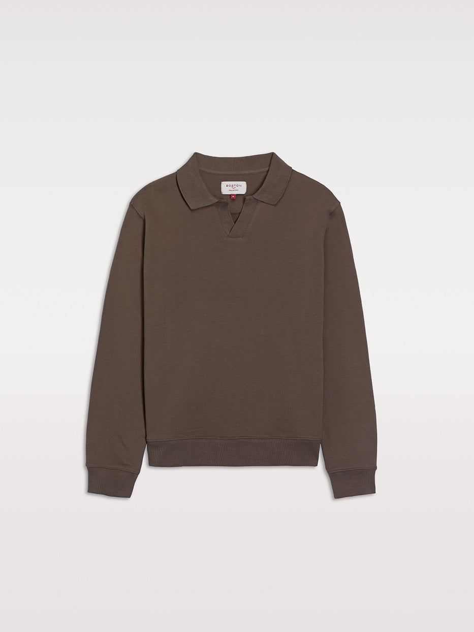 Sudadera regular cuello polo