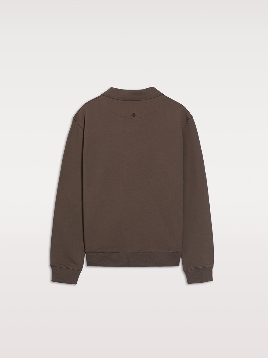 Sudadera regular cuello polo