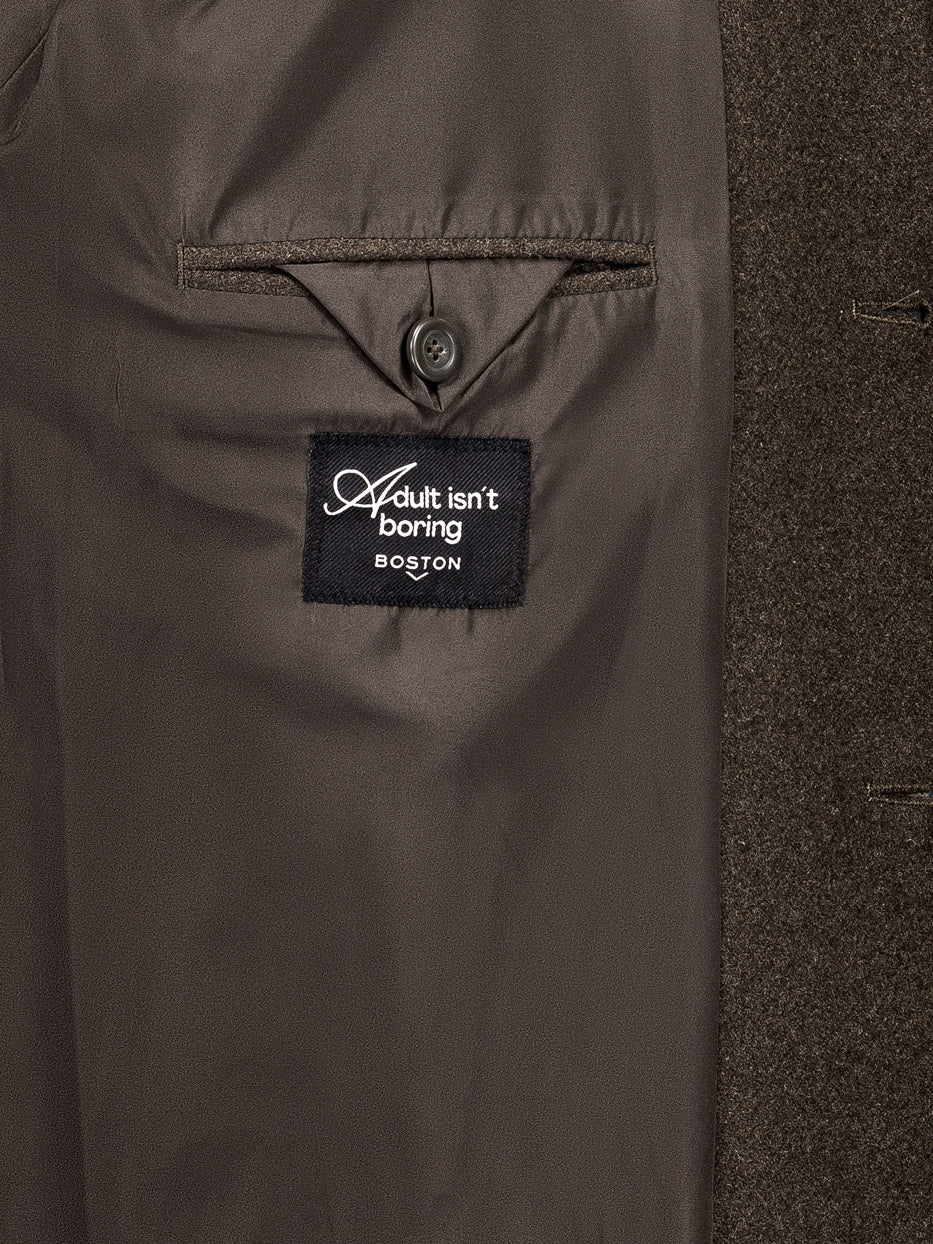 Abrigo lana cuello solapa