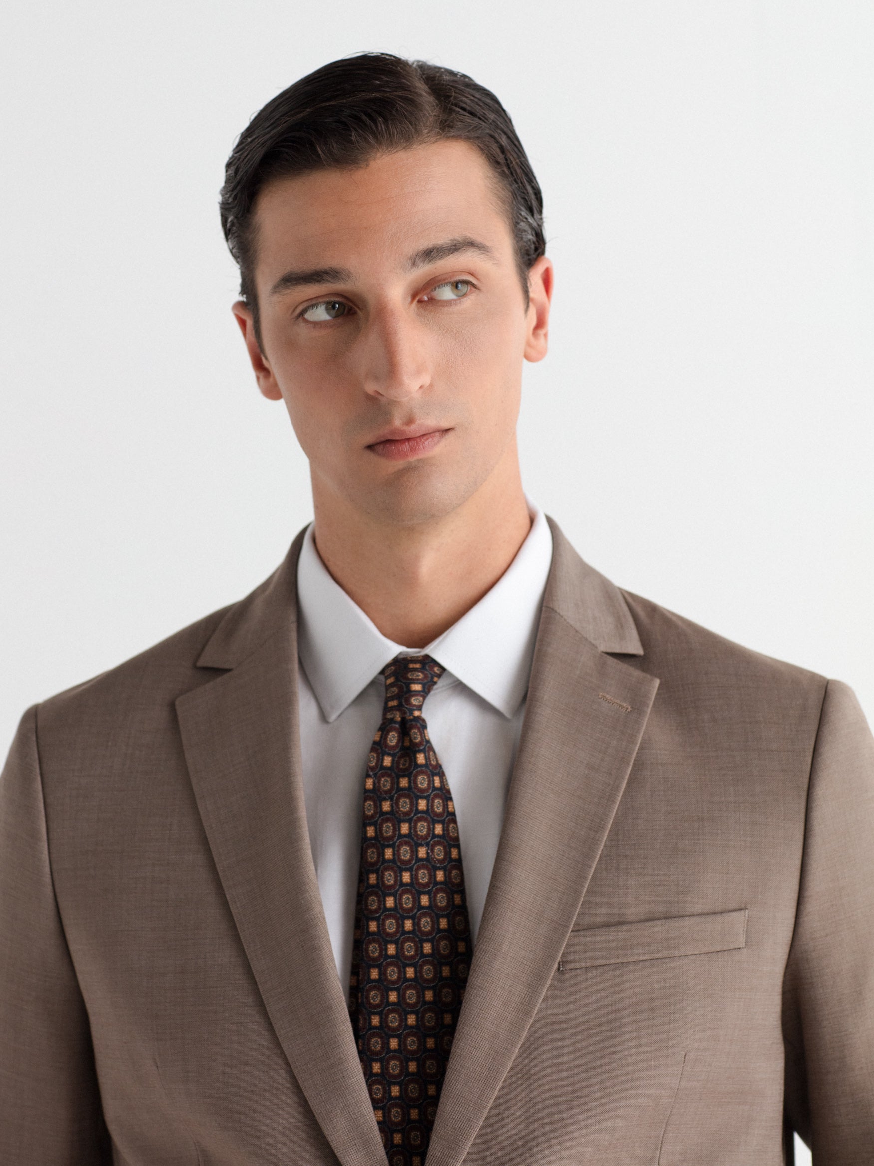 Americana traje slim fit falso liso