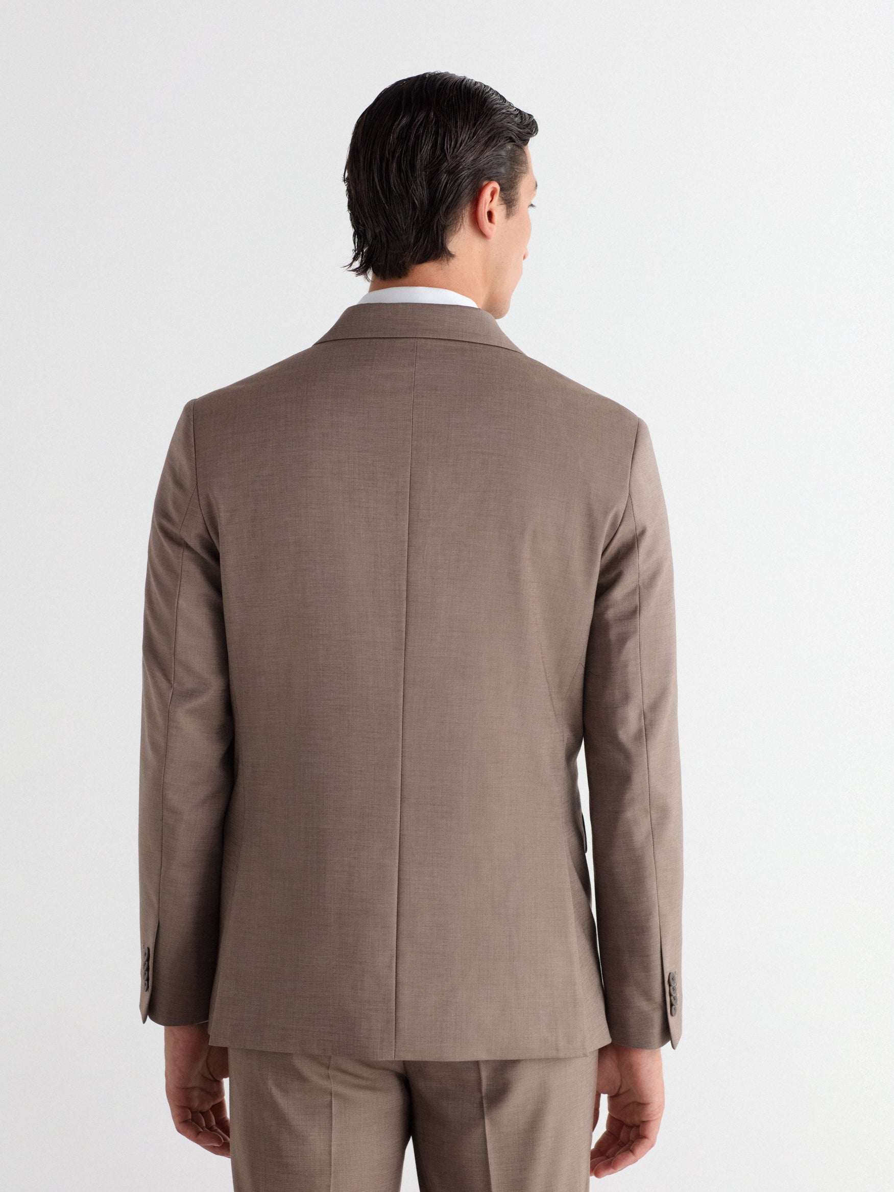 Americana traje slim fit falso liso