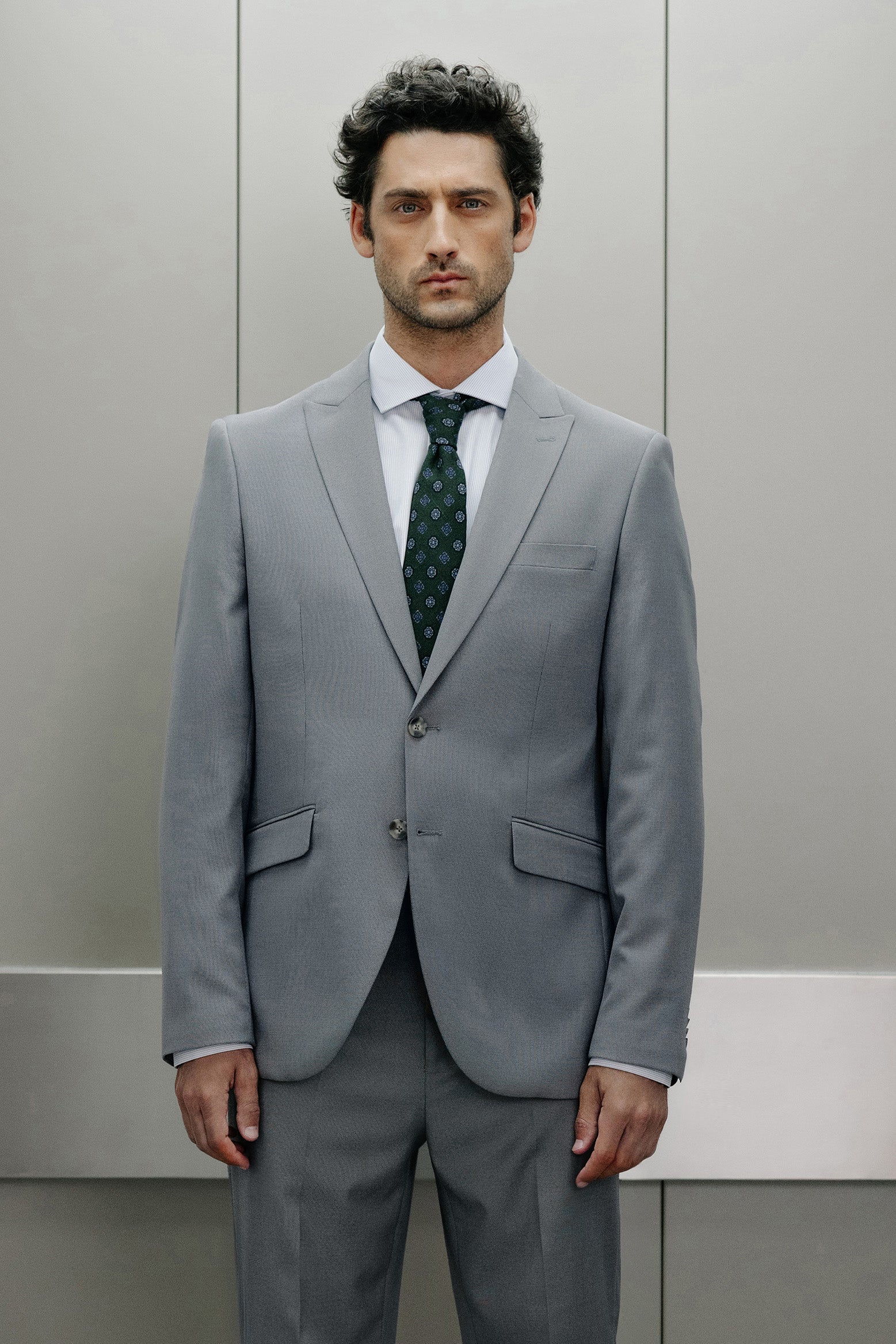 Americana traje slim lana ojo de perdiz