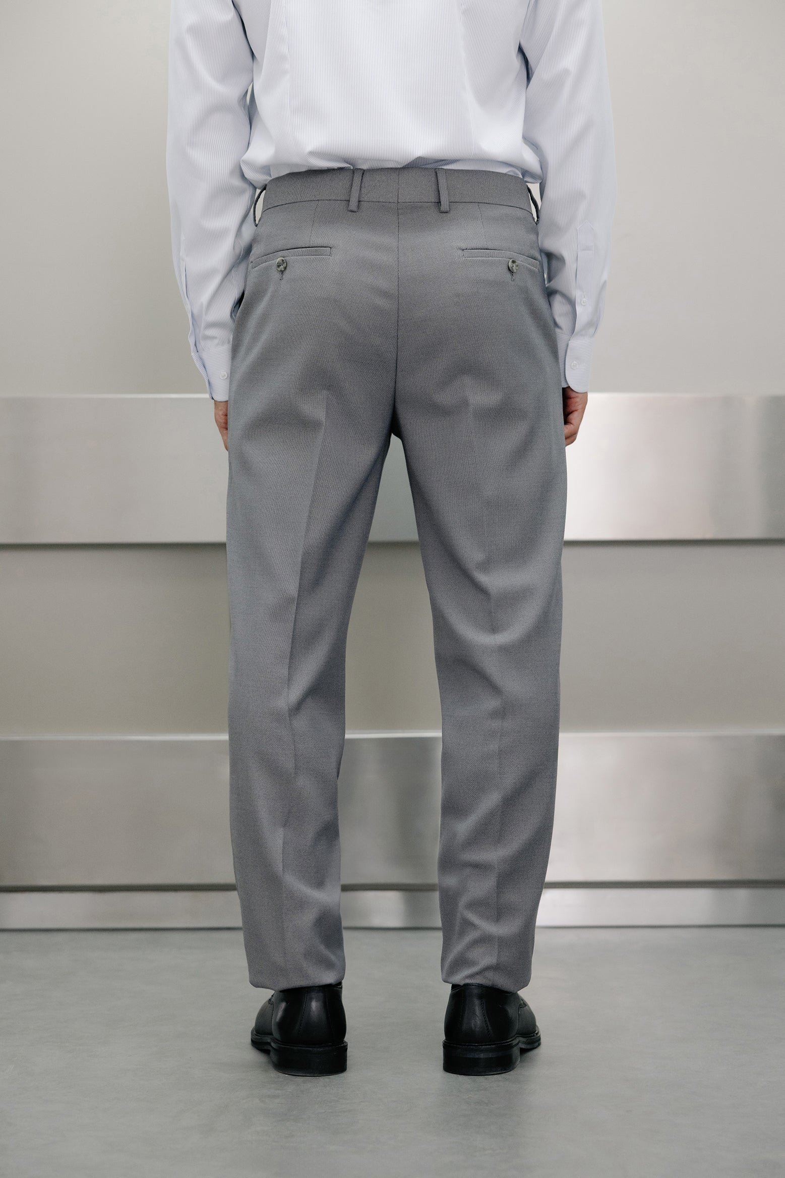 Pantalón traje slim fit lana ojo de perdiz