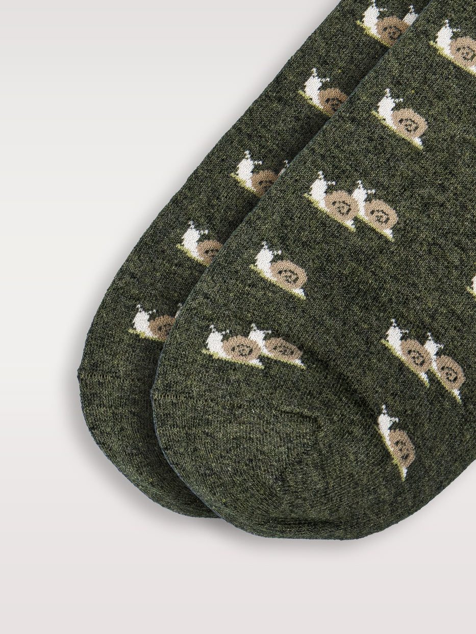 Calcetines estampados caracoles