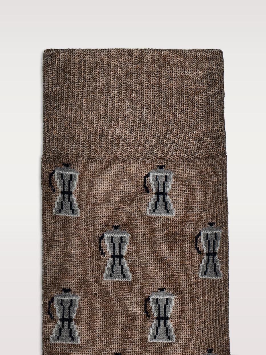Calcetines estampado cafeteras
