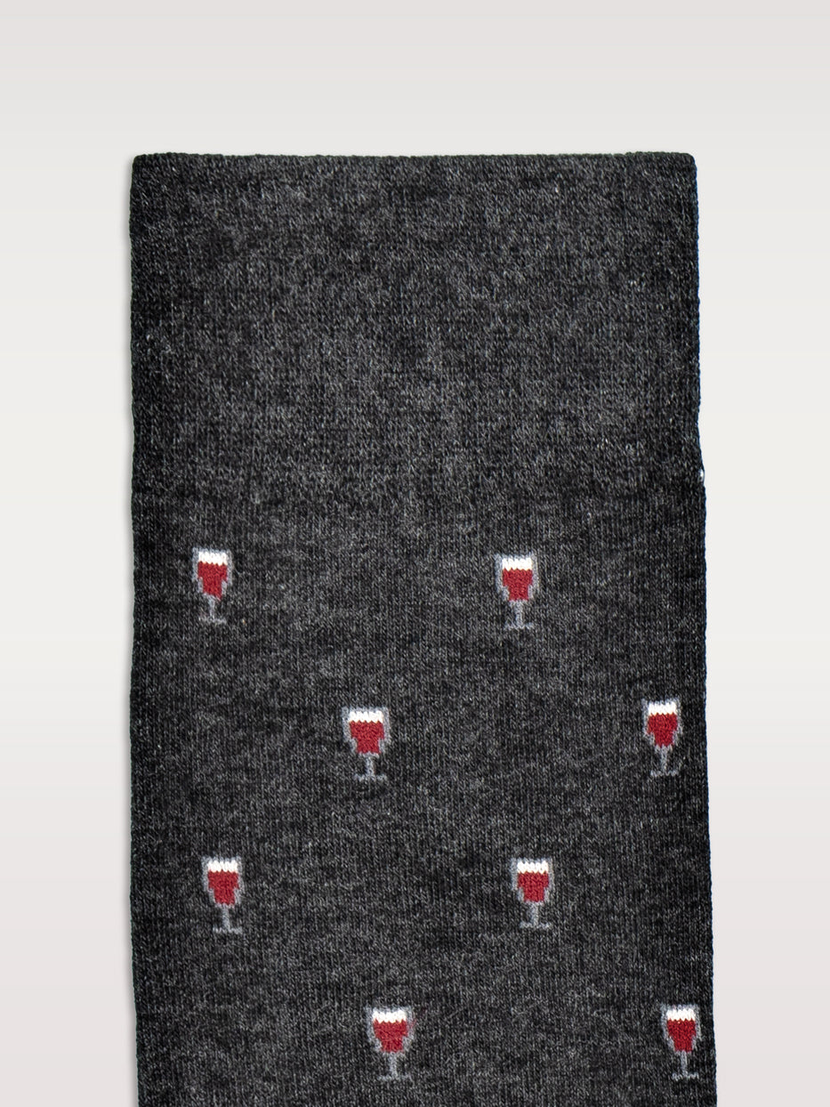 Calcetines estampados vinos