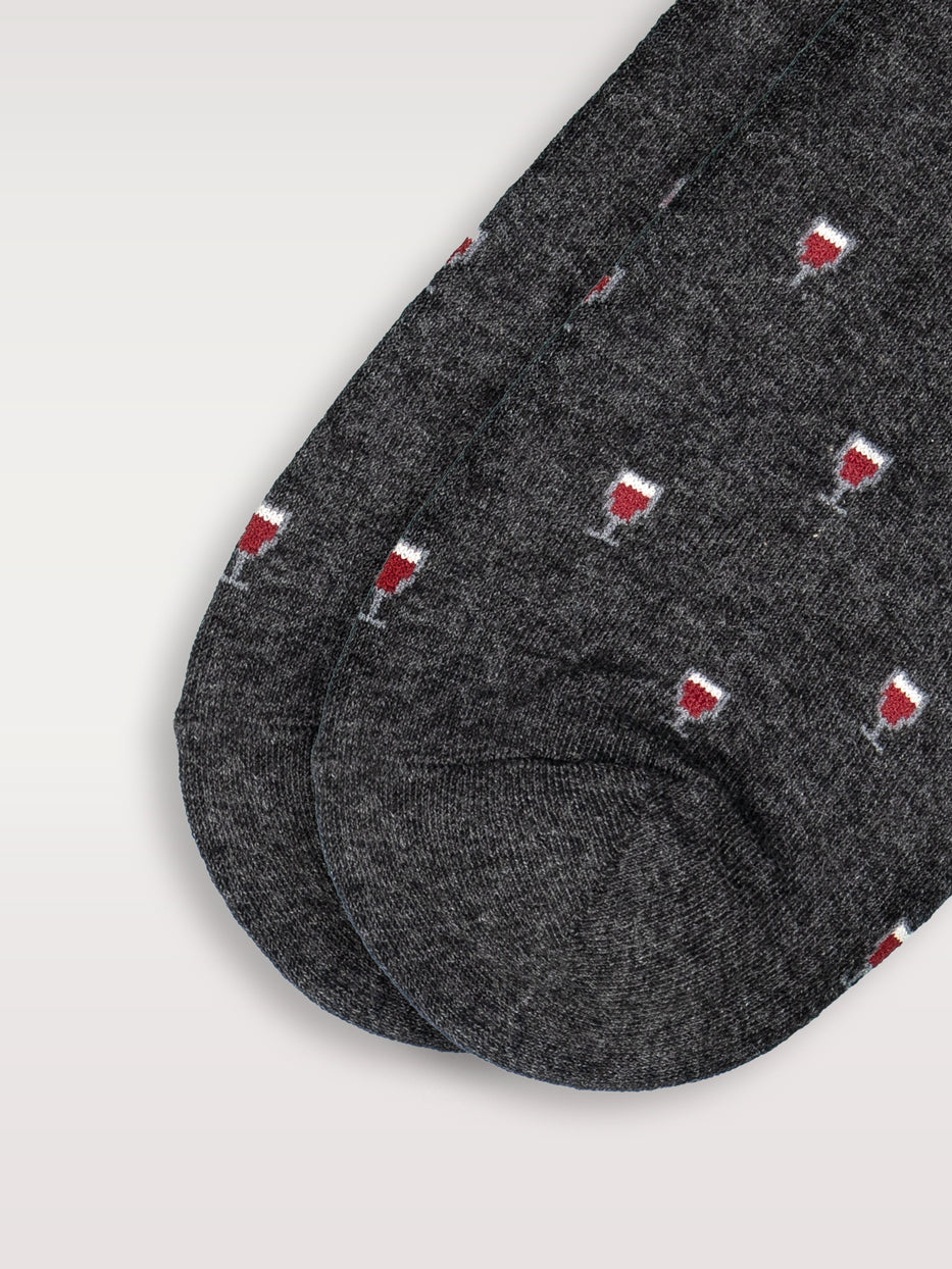 Calcetines estampados vinos