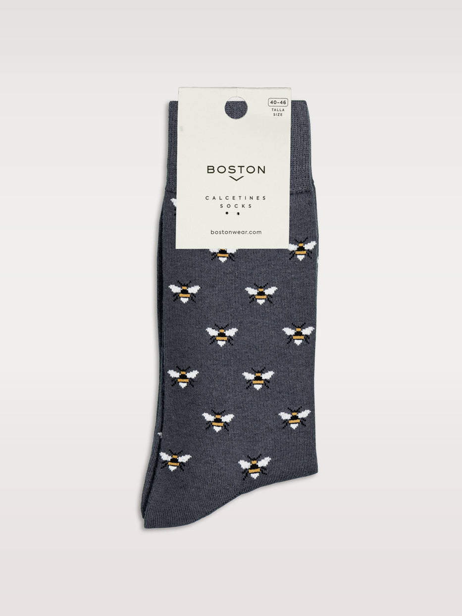 Calcetines estampados abejas