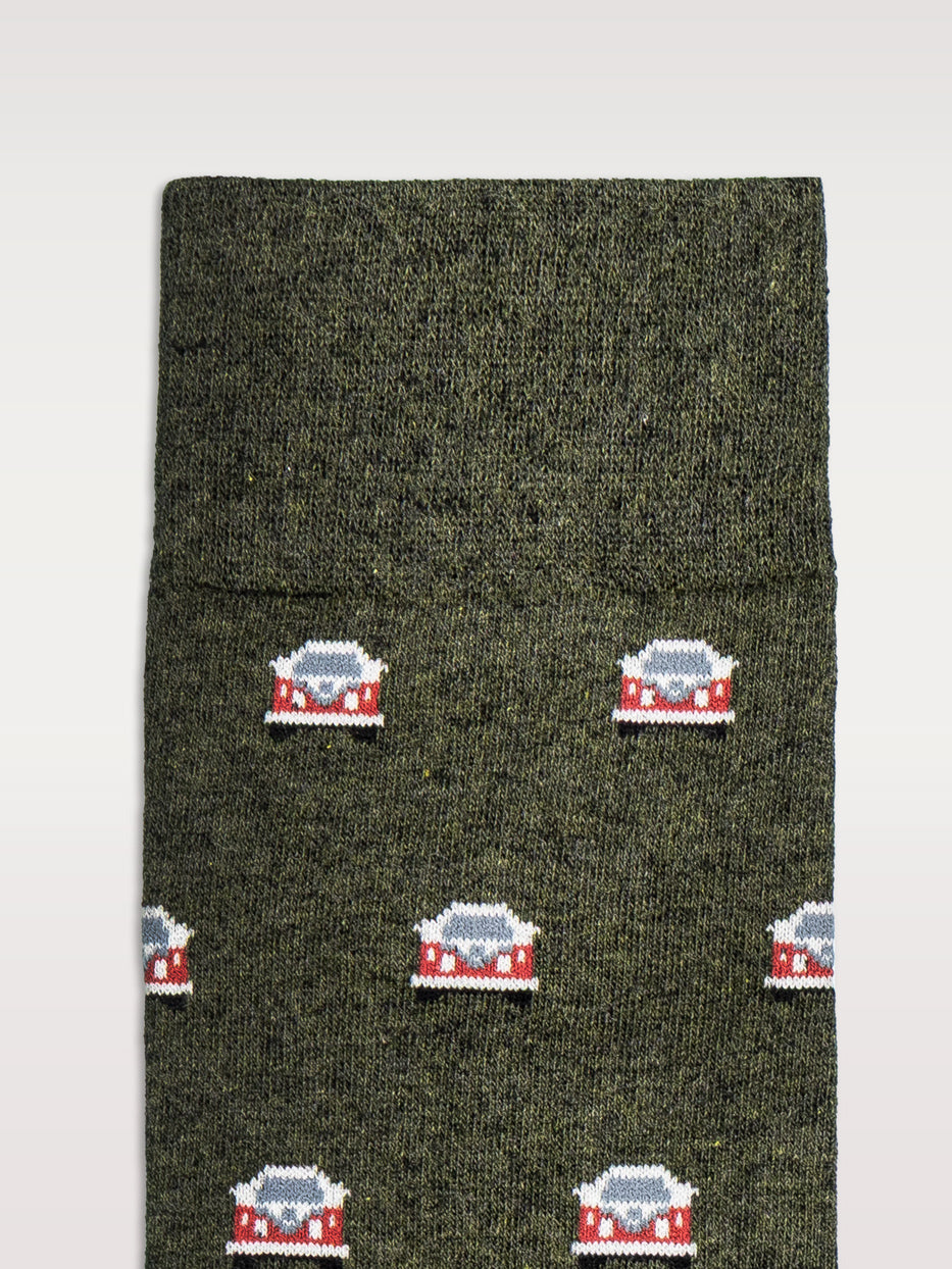 Calcetines estampados caravanas