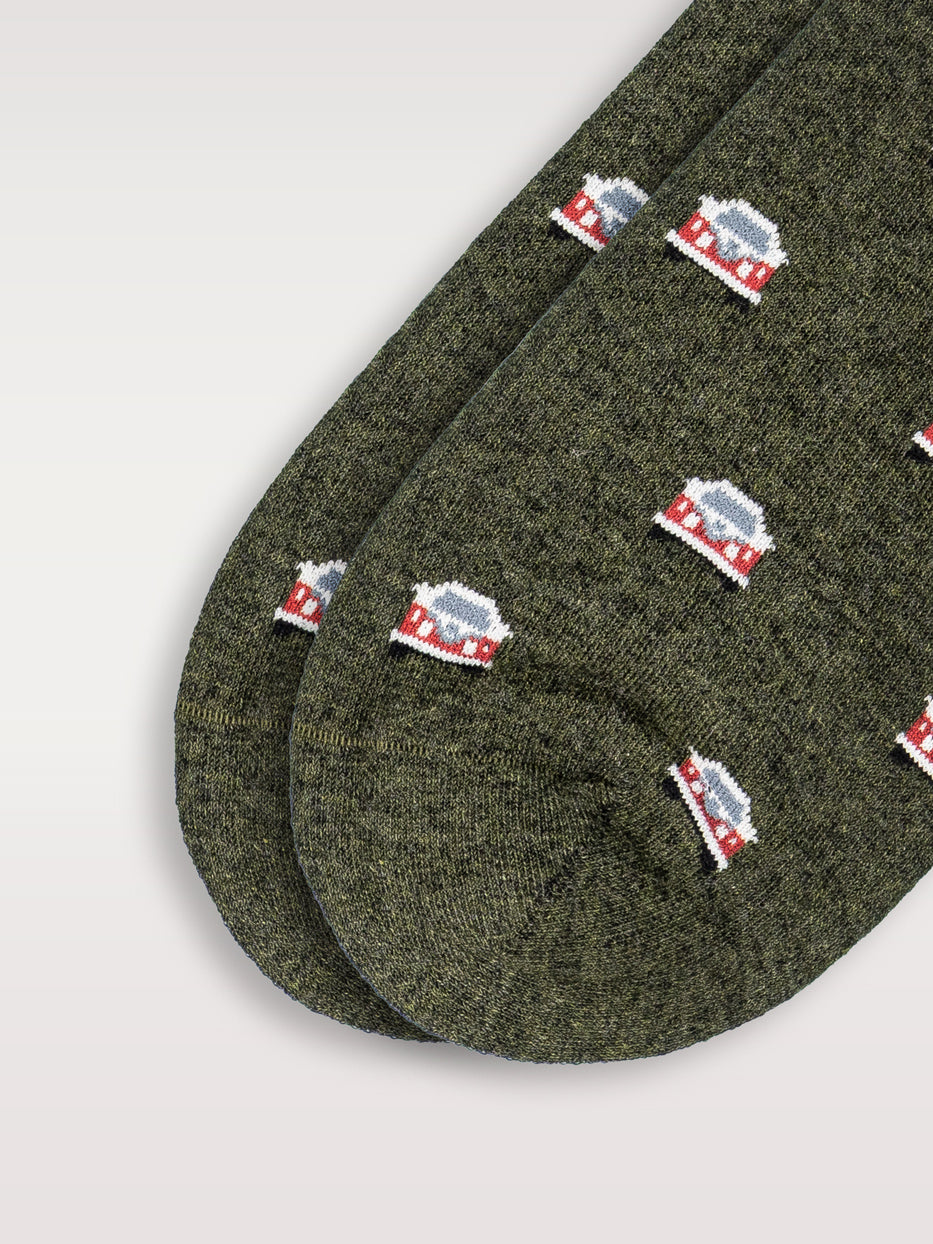 Calcetines estampados caravanas