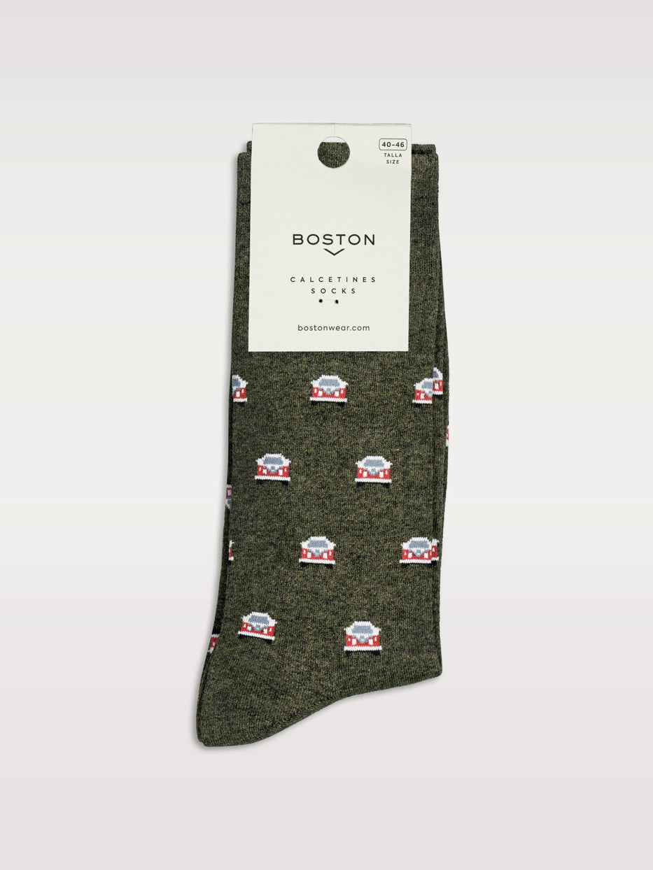Calcetines estampados caravanas