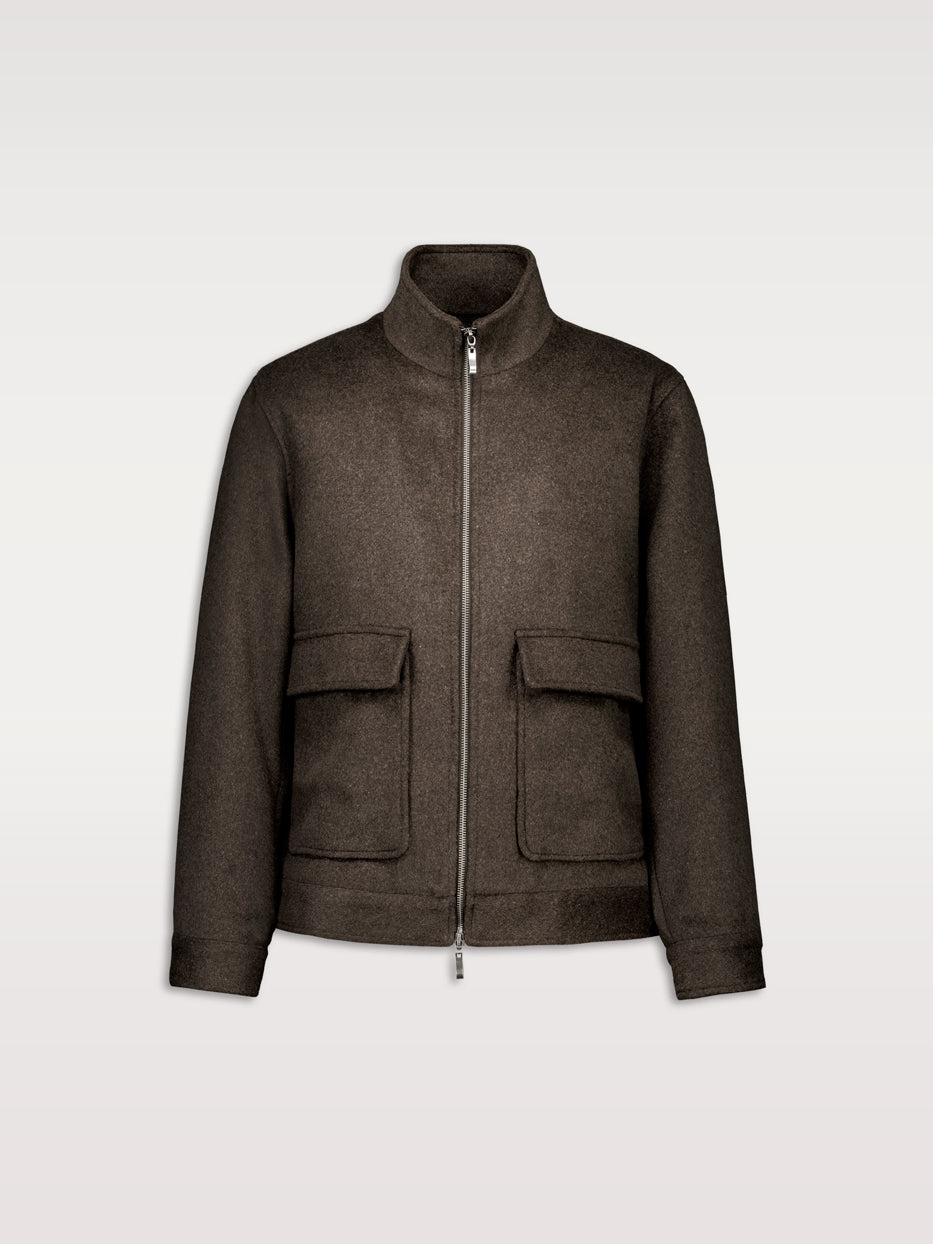 Cazadora paño cuello chimenea