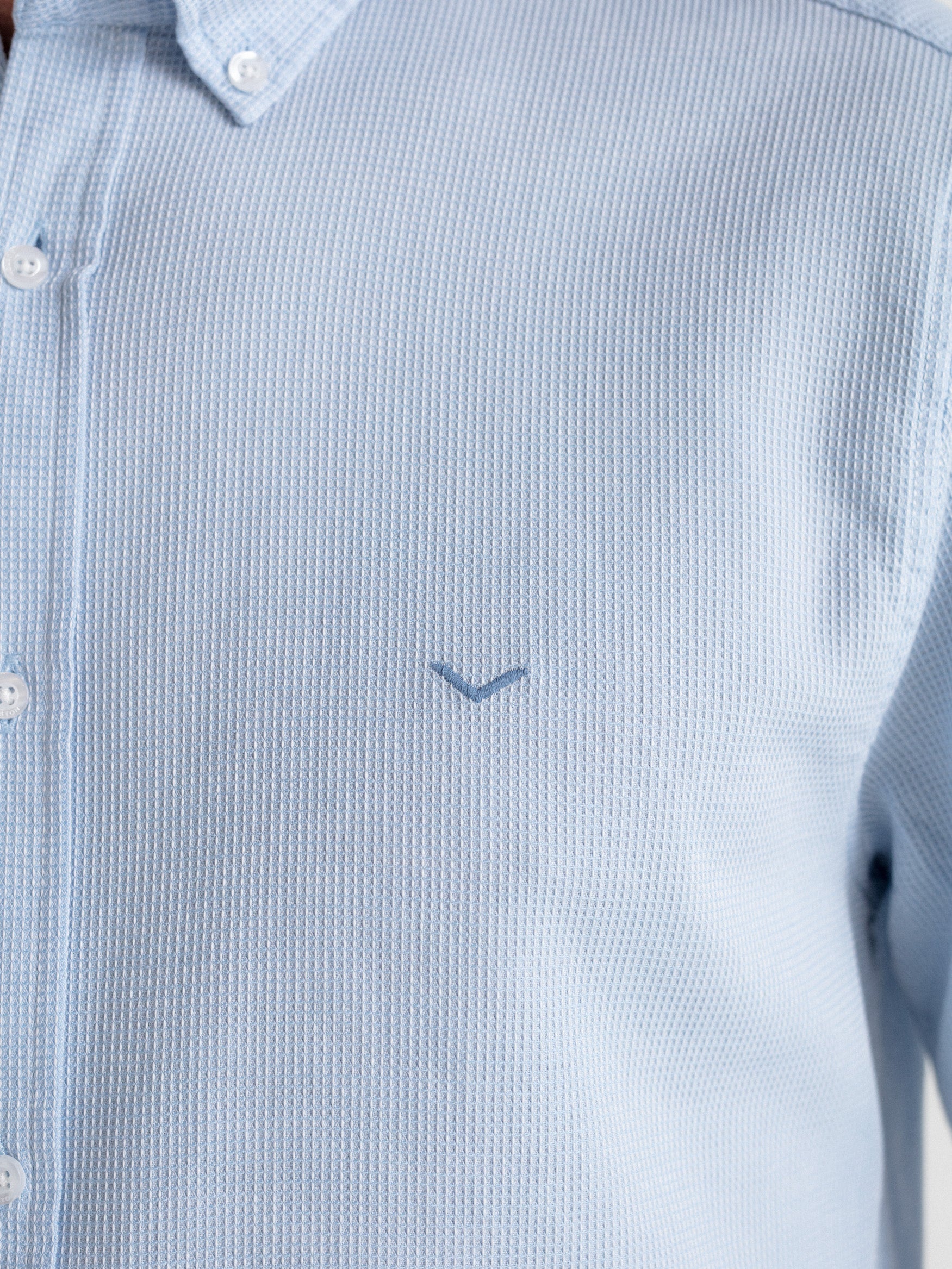 Camisa regular gofrada