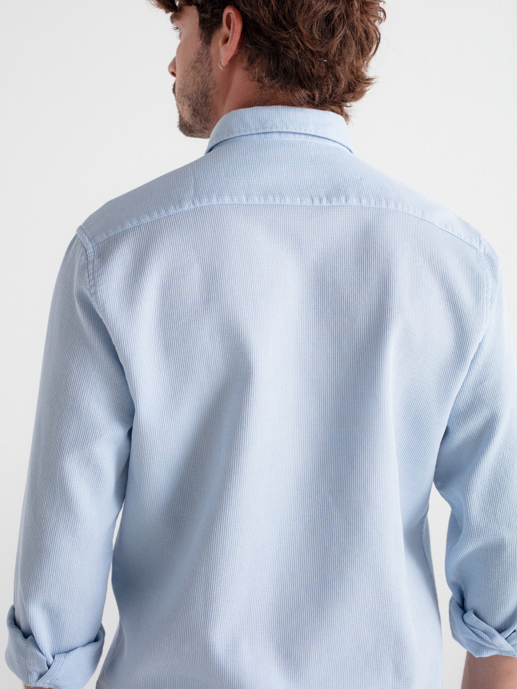 Camisa regular gofrada