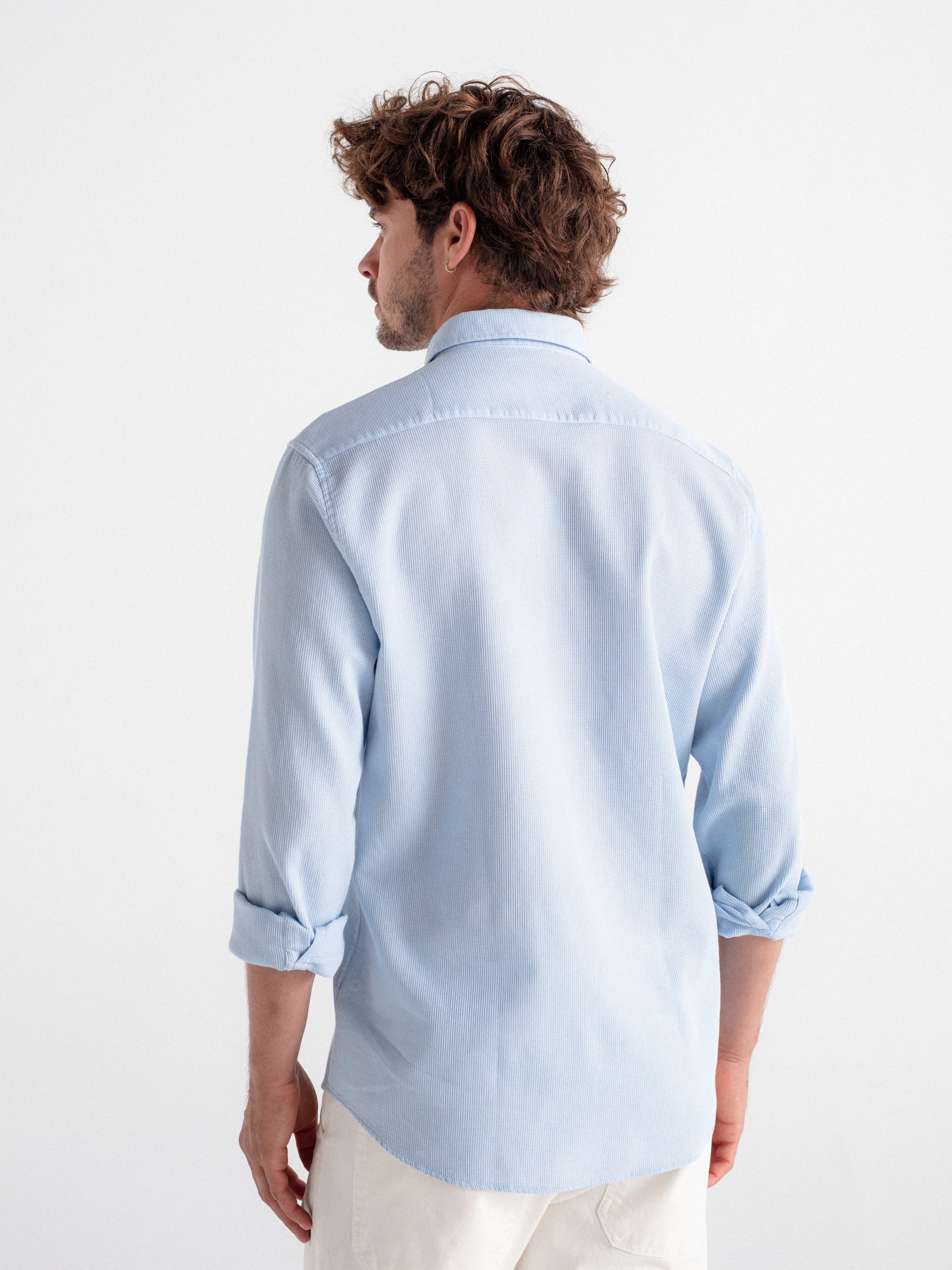 Camisa regular gofrada