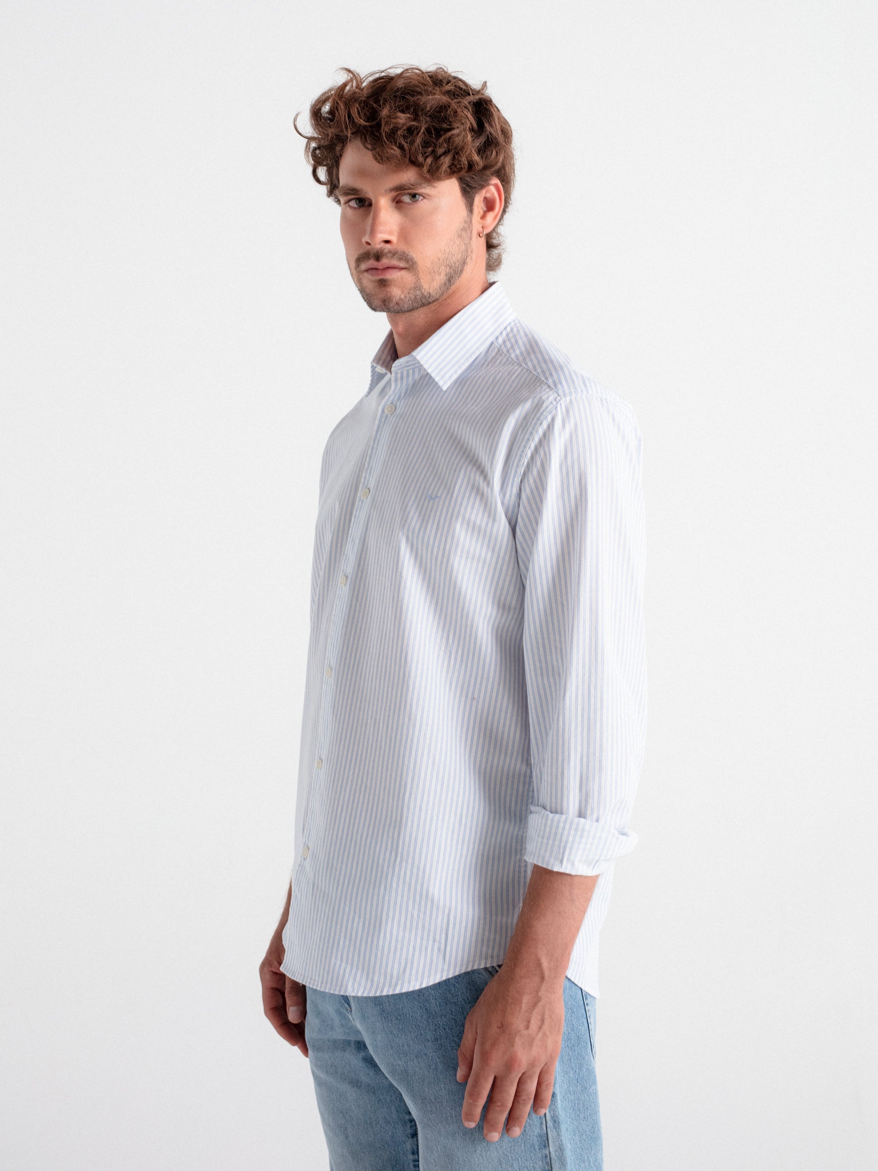 Camisa relaxed fit rayas