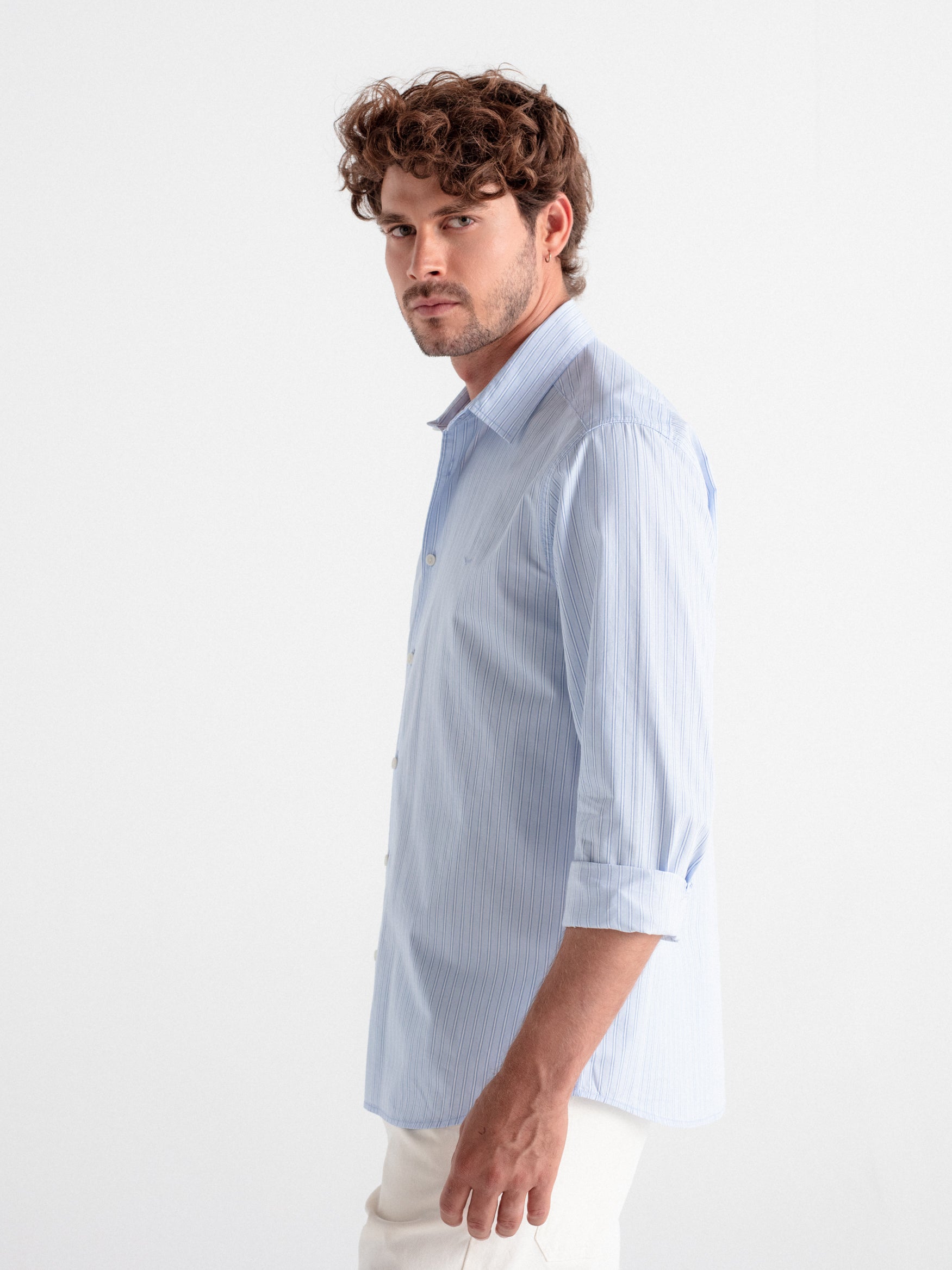 Camisa relaxed fit rayas