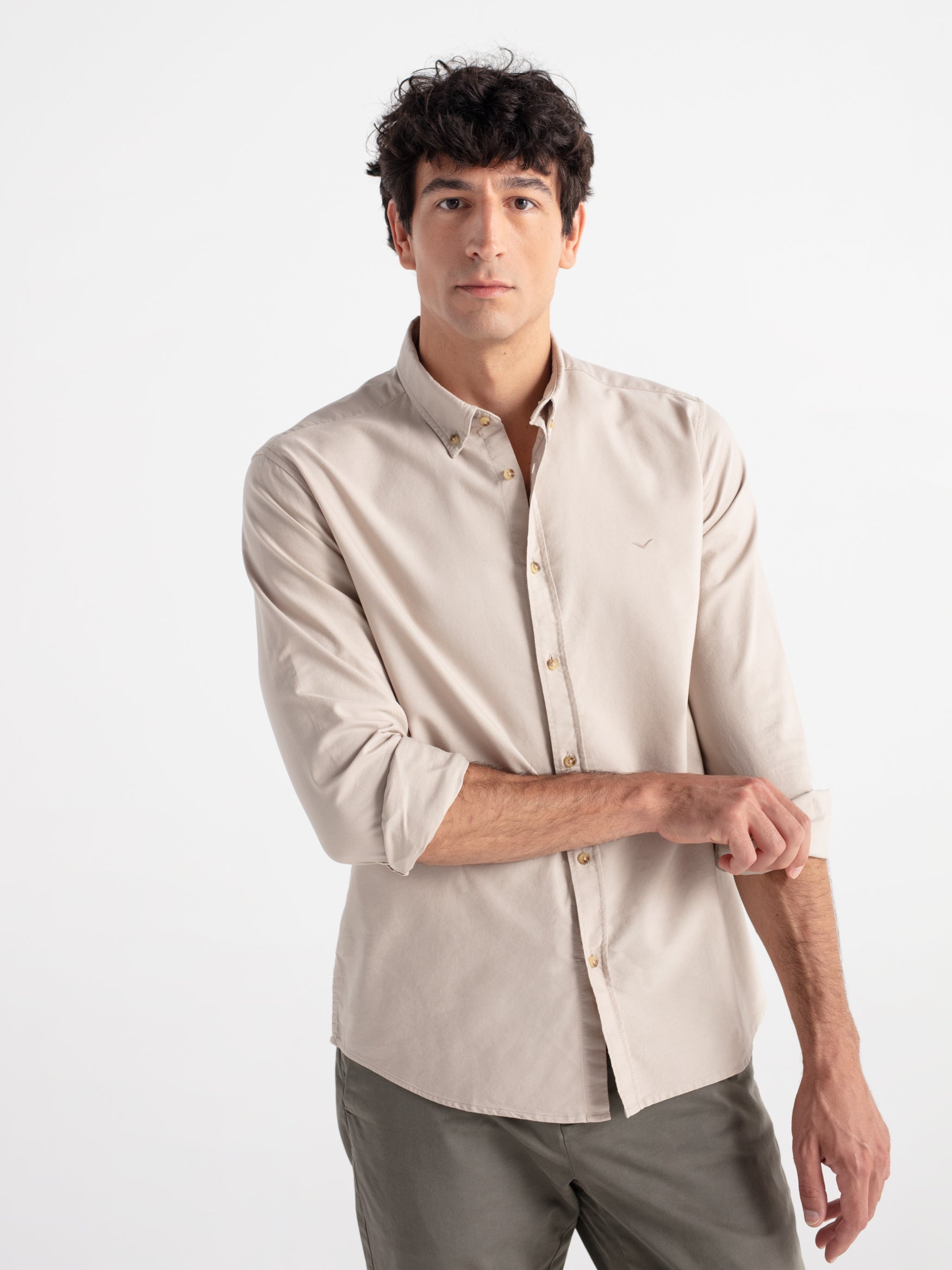 Camisa slim fit oxford algodón