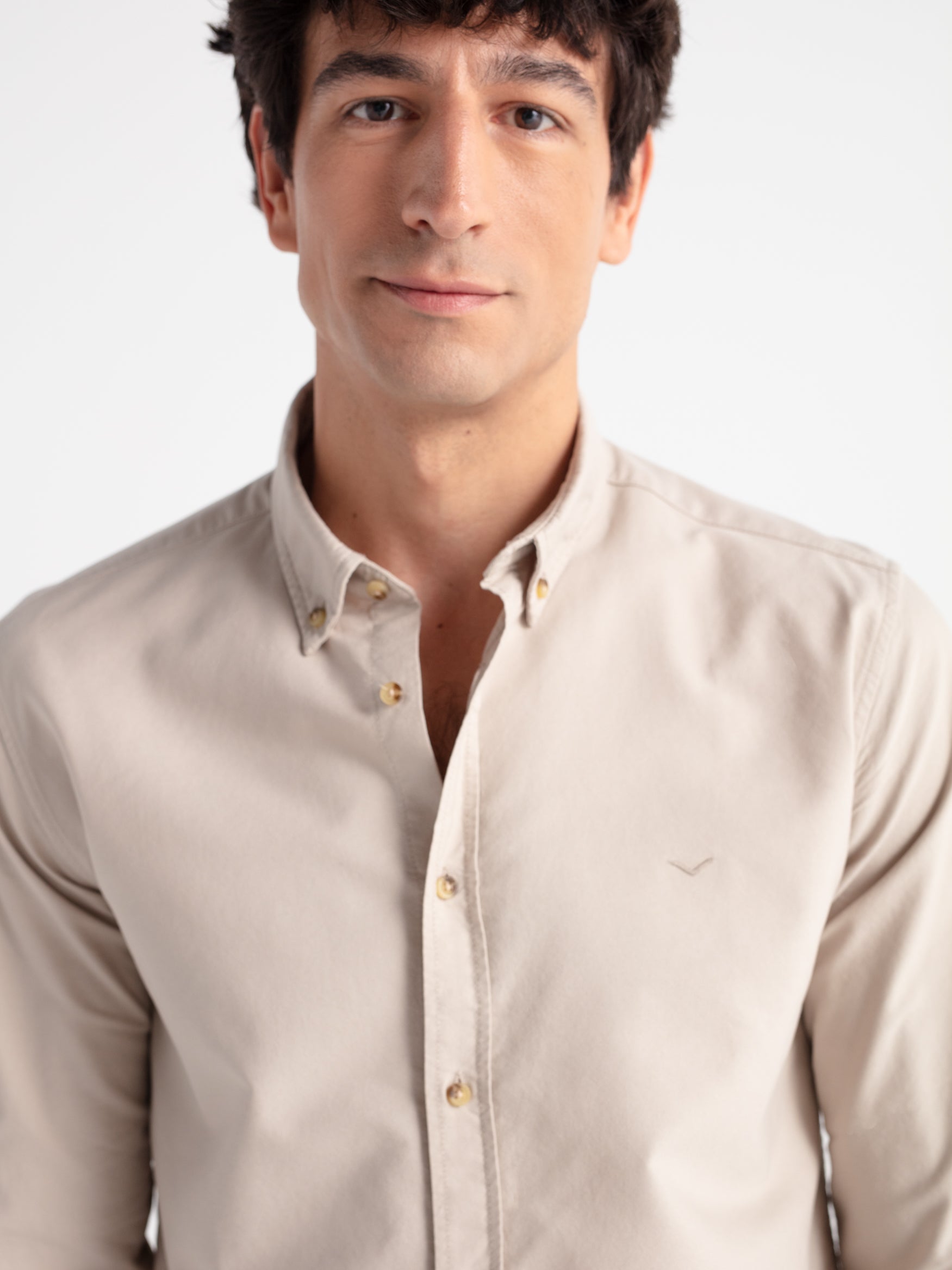 Camisa slim fit oxford algodón