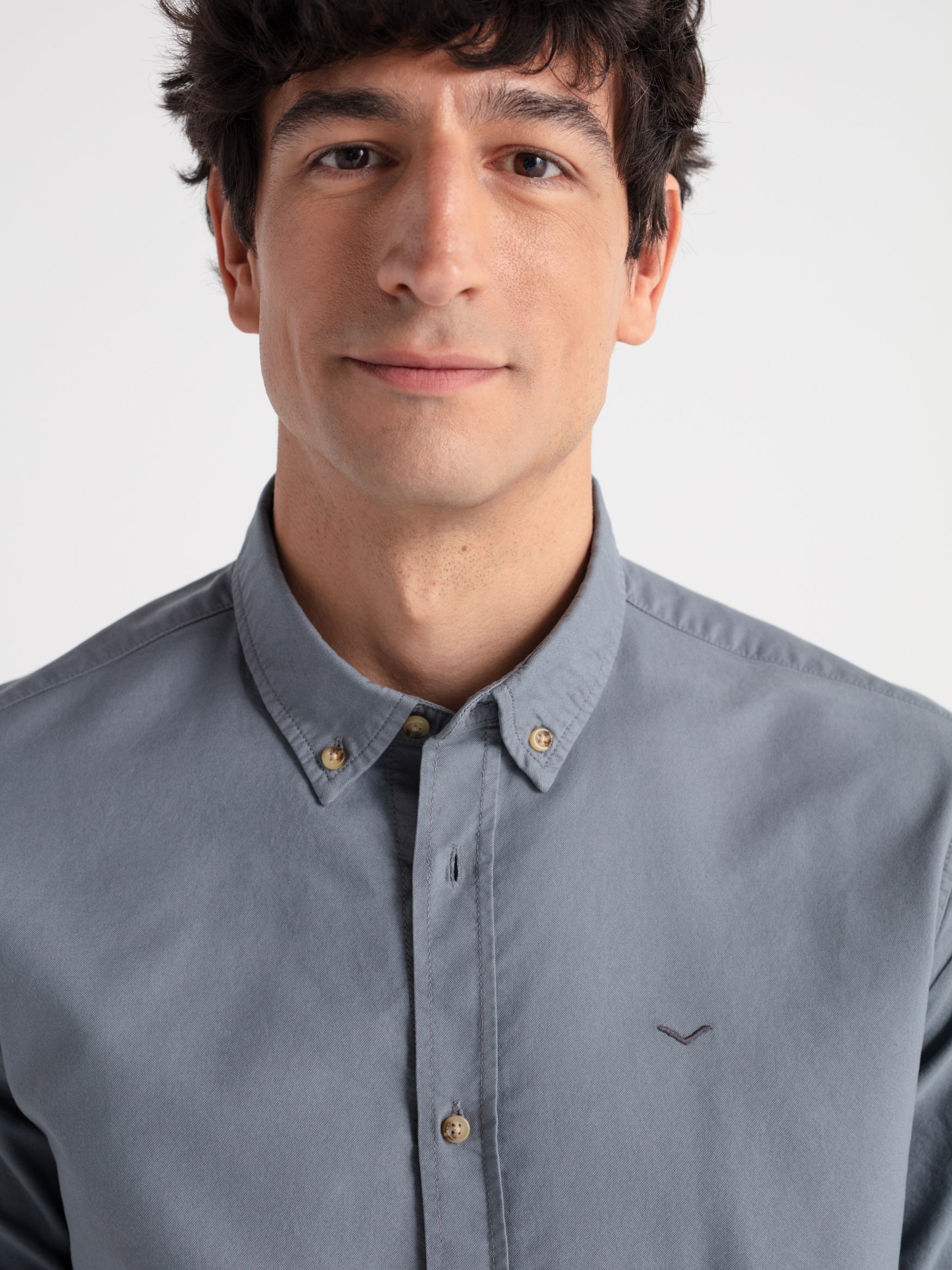 Camisa slim fit oxford algodón