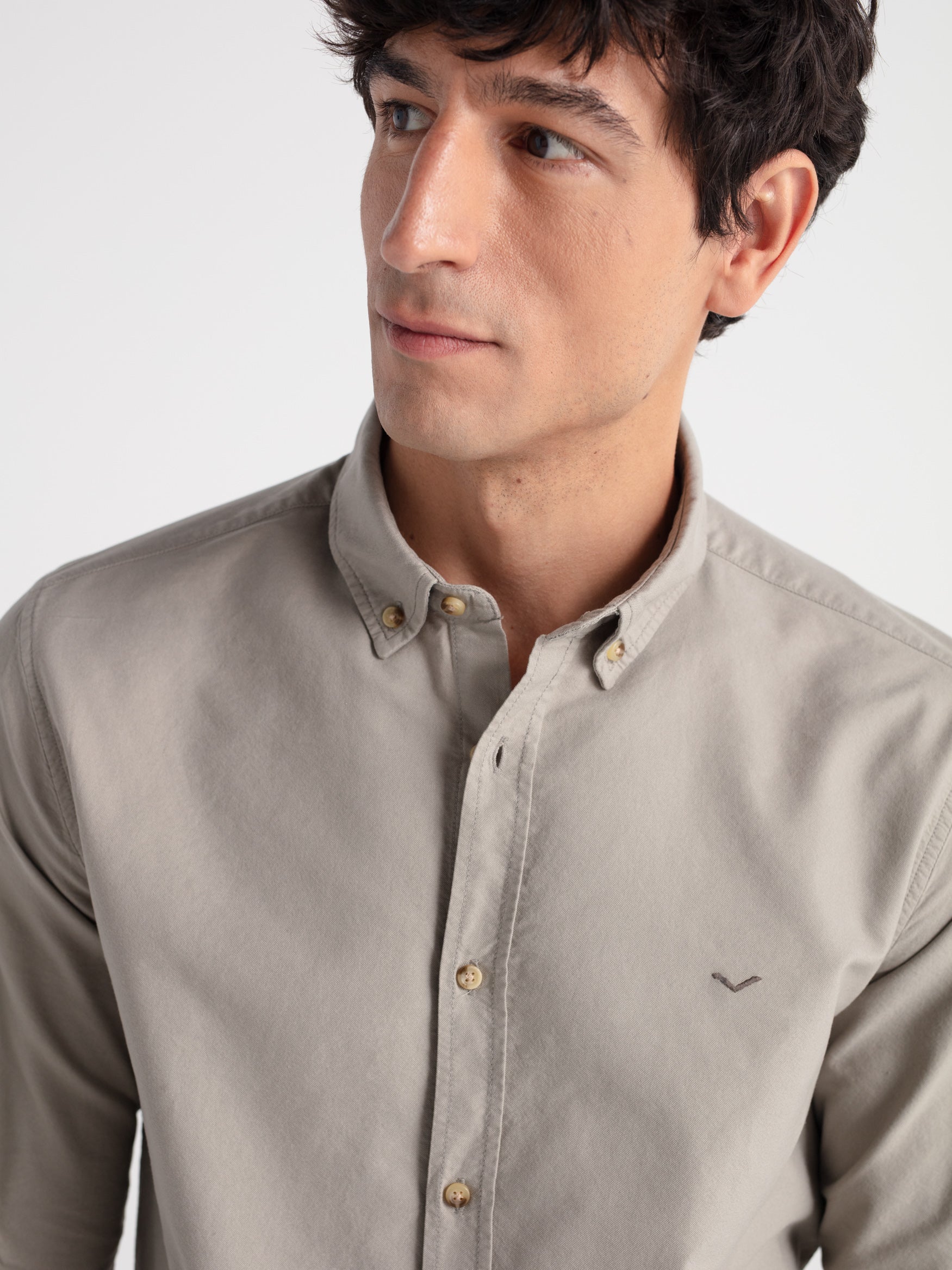Camisa slim fit oxford algodón