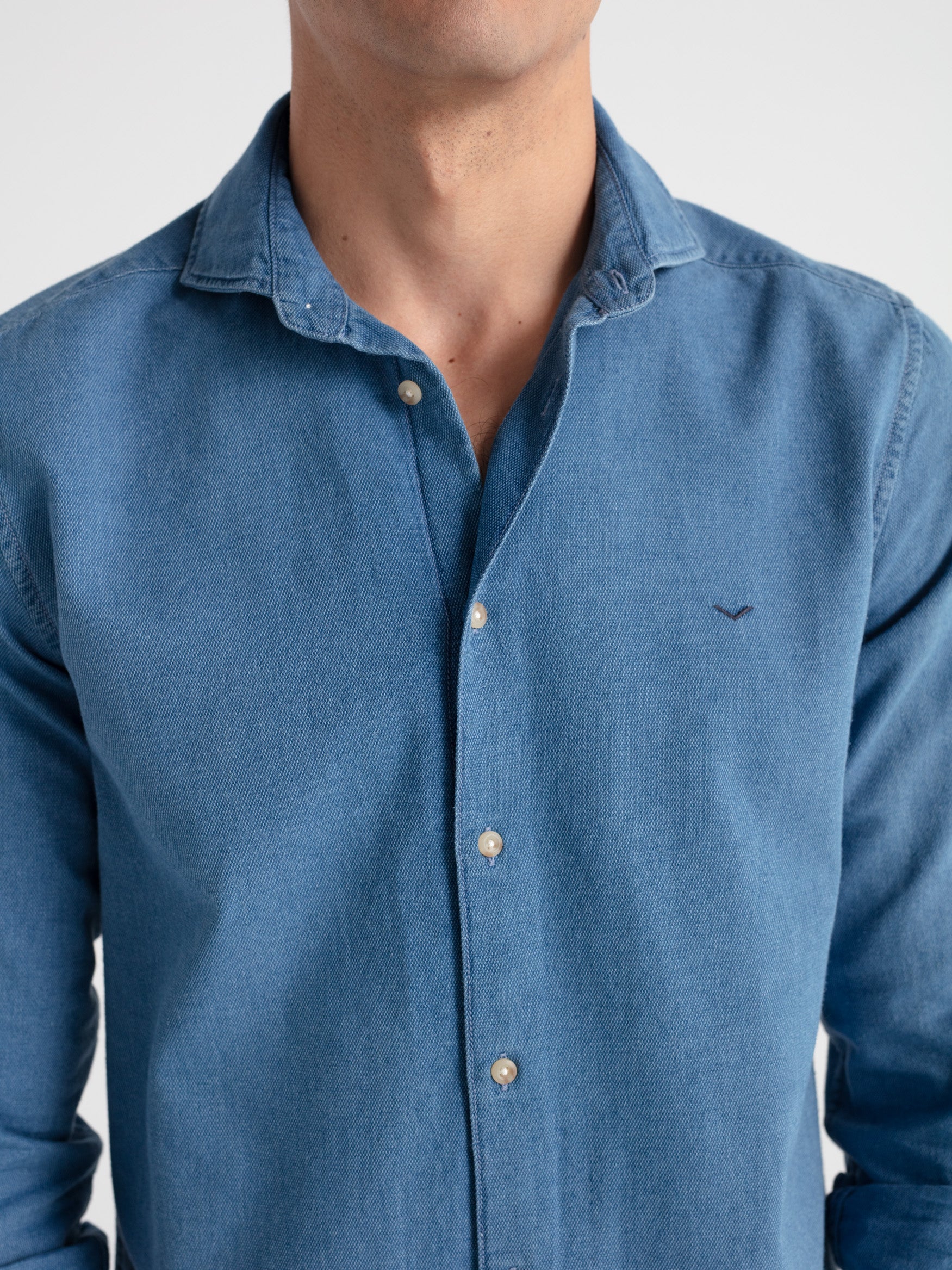 Camisa estructura denim