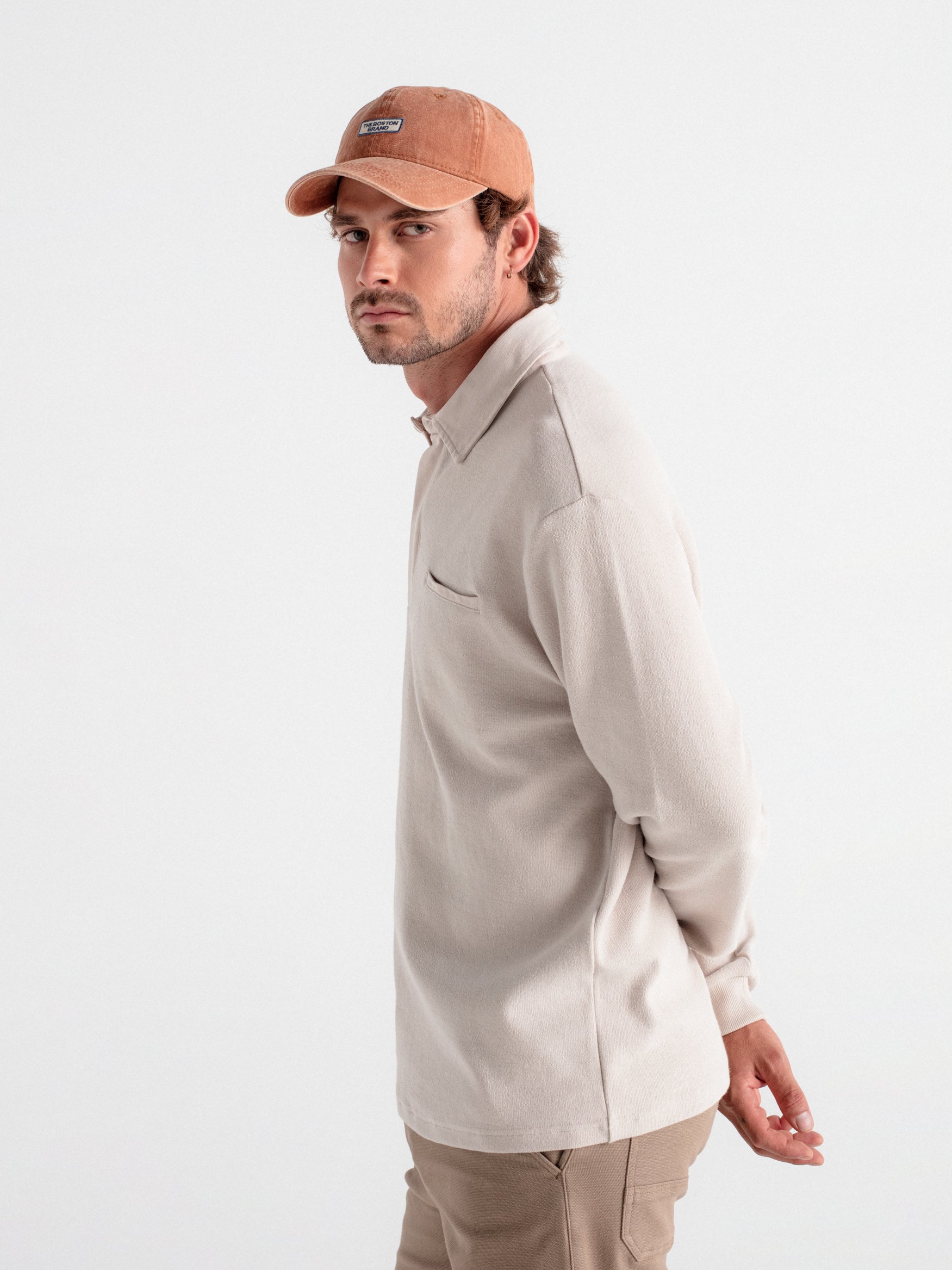 Polo manga larga estructura