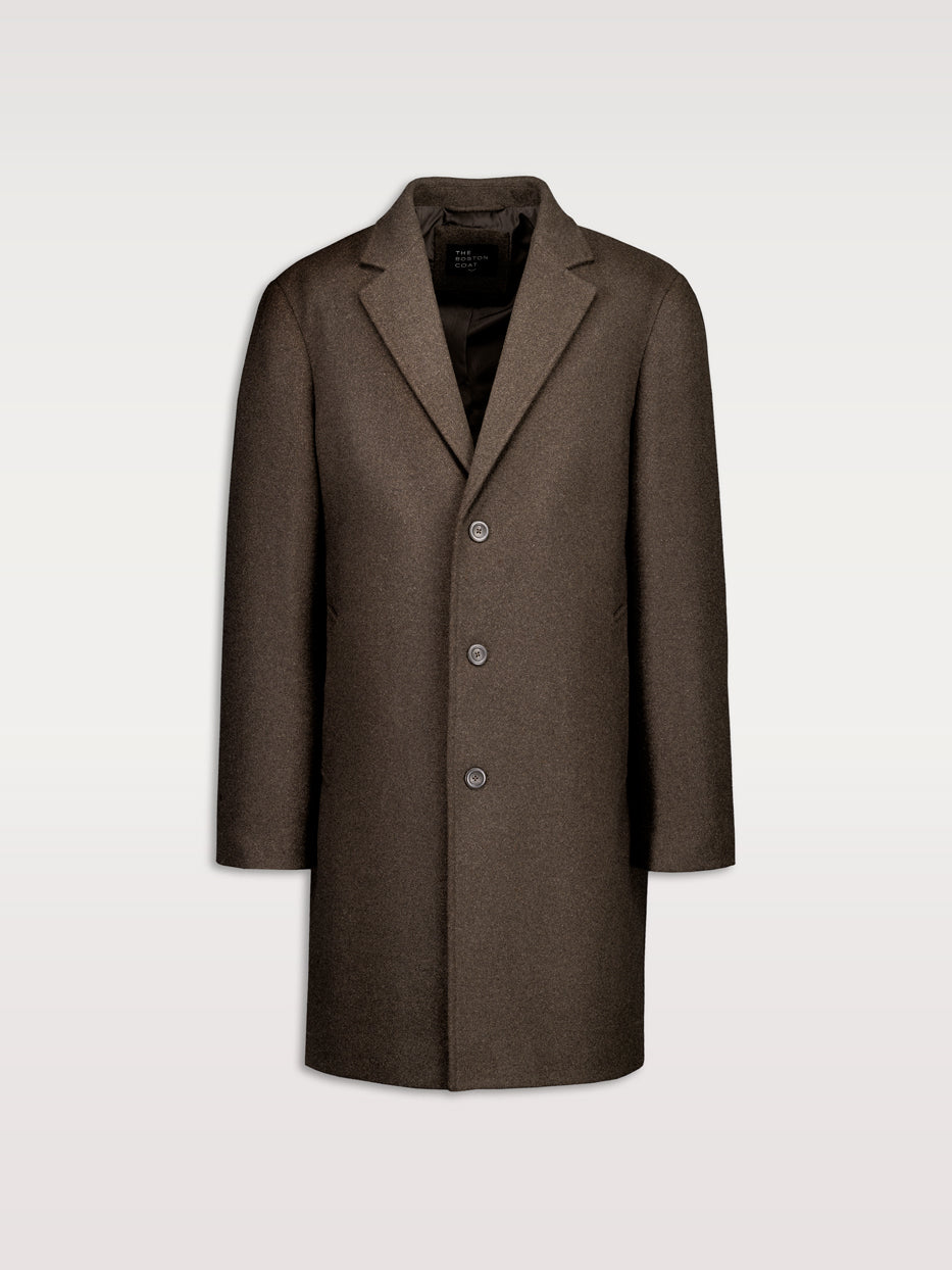 Abrigo lana cuello solapa