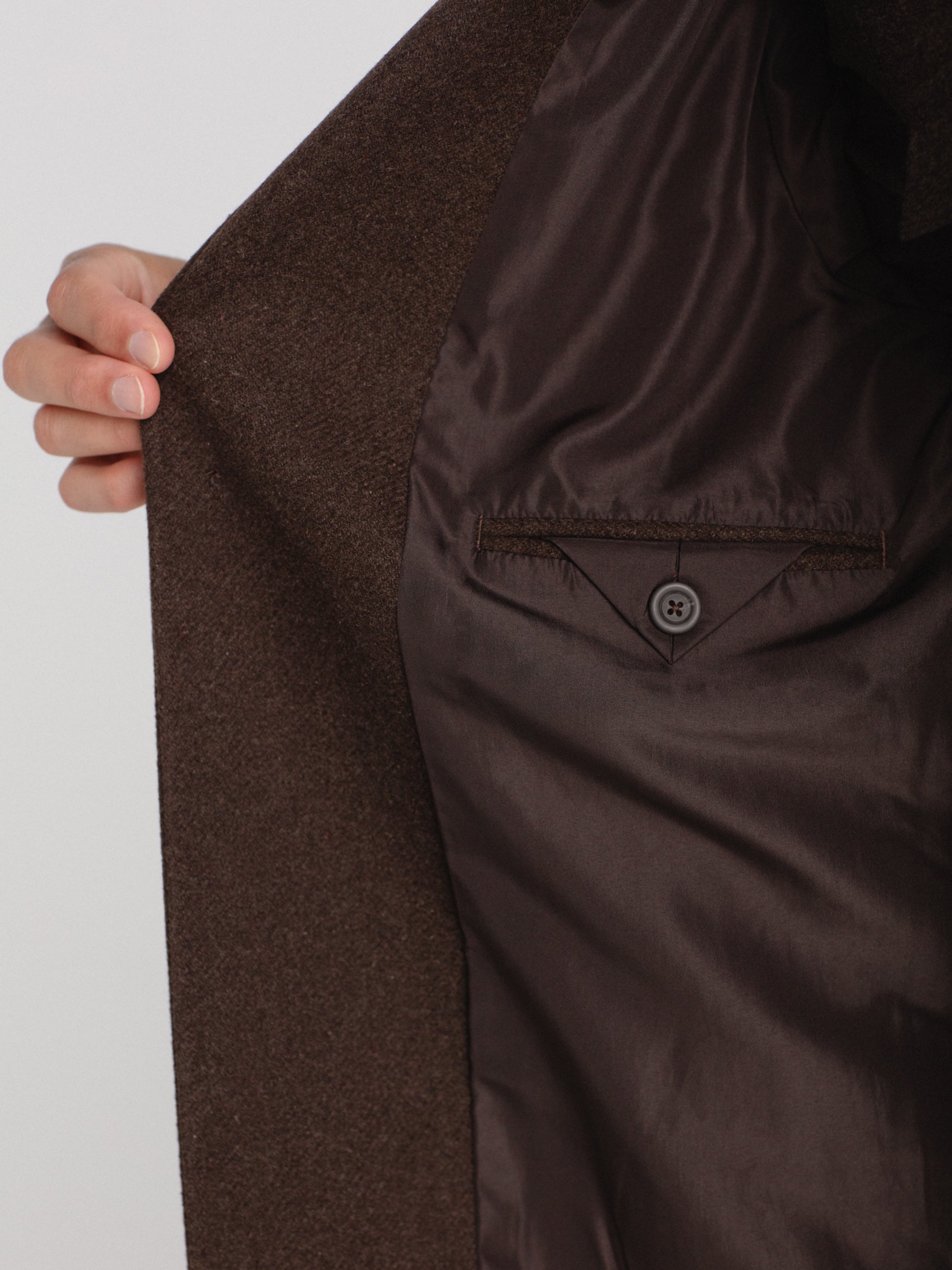 Abrigo lana cuello solapa