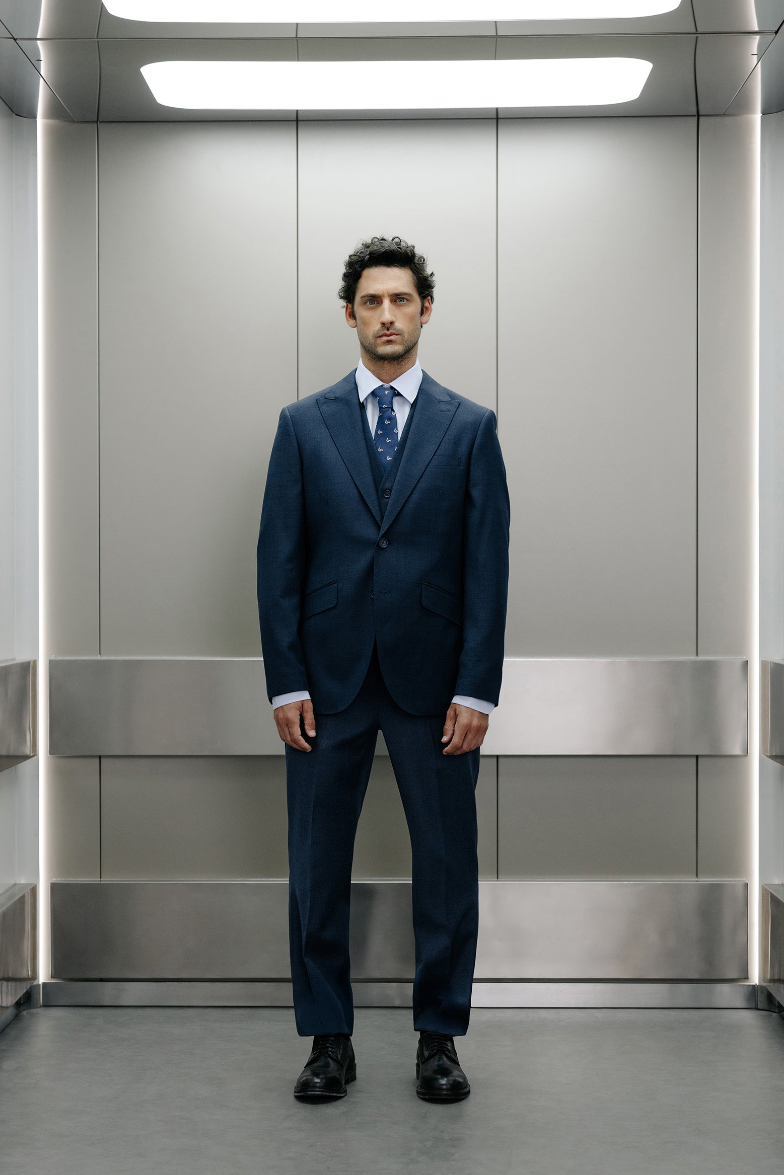 Americana slim fit lana ojo de perdiz