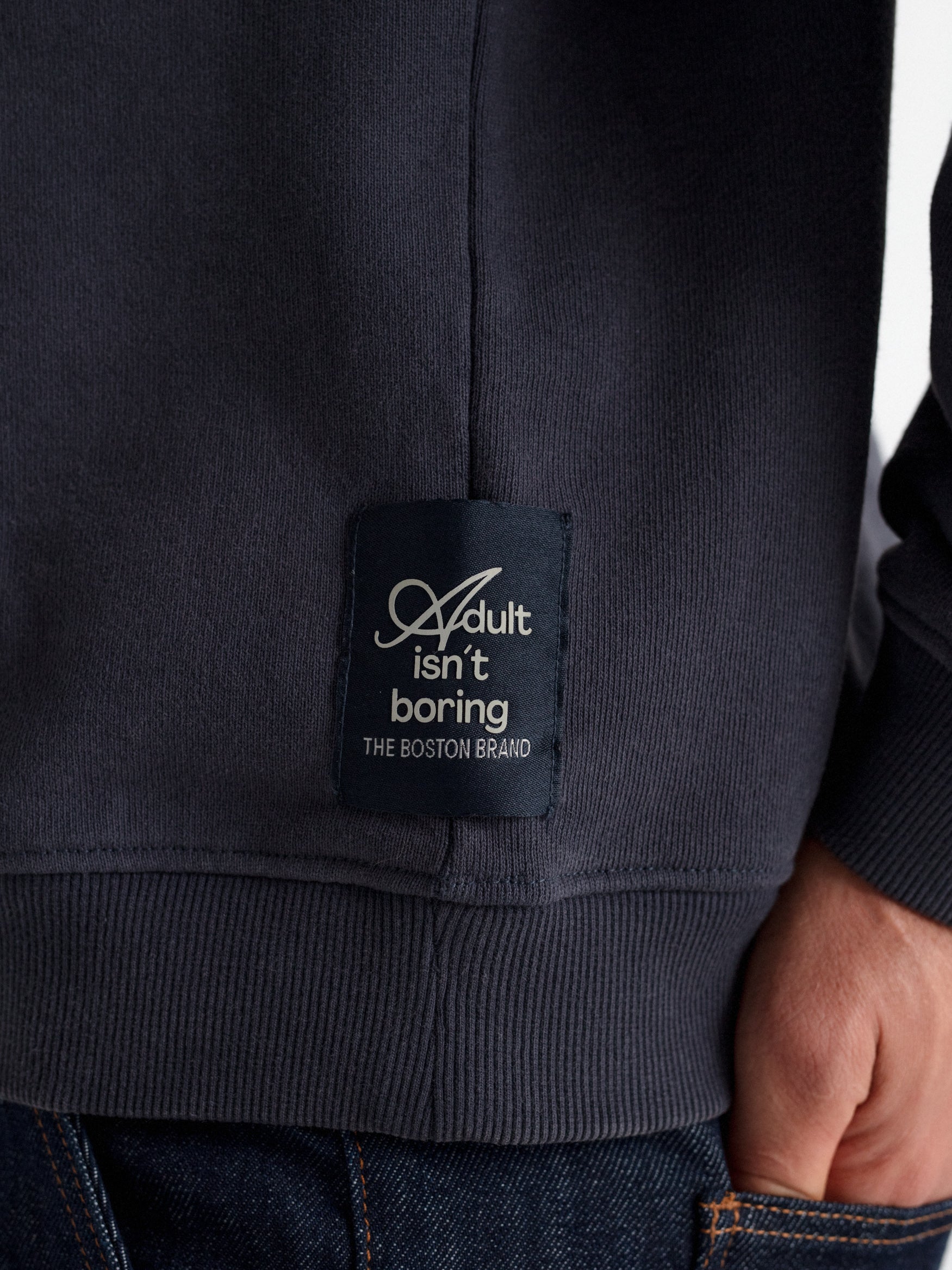 Sudadera regular fit cuello chimenea