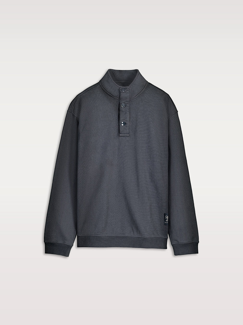 Sudadera regular fit cuello chimenea