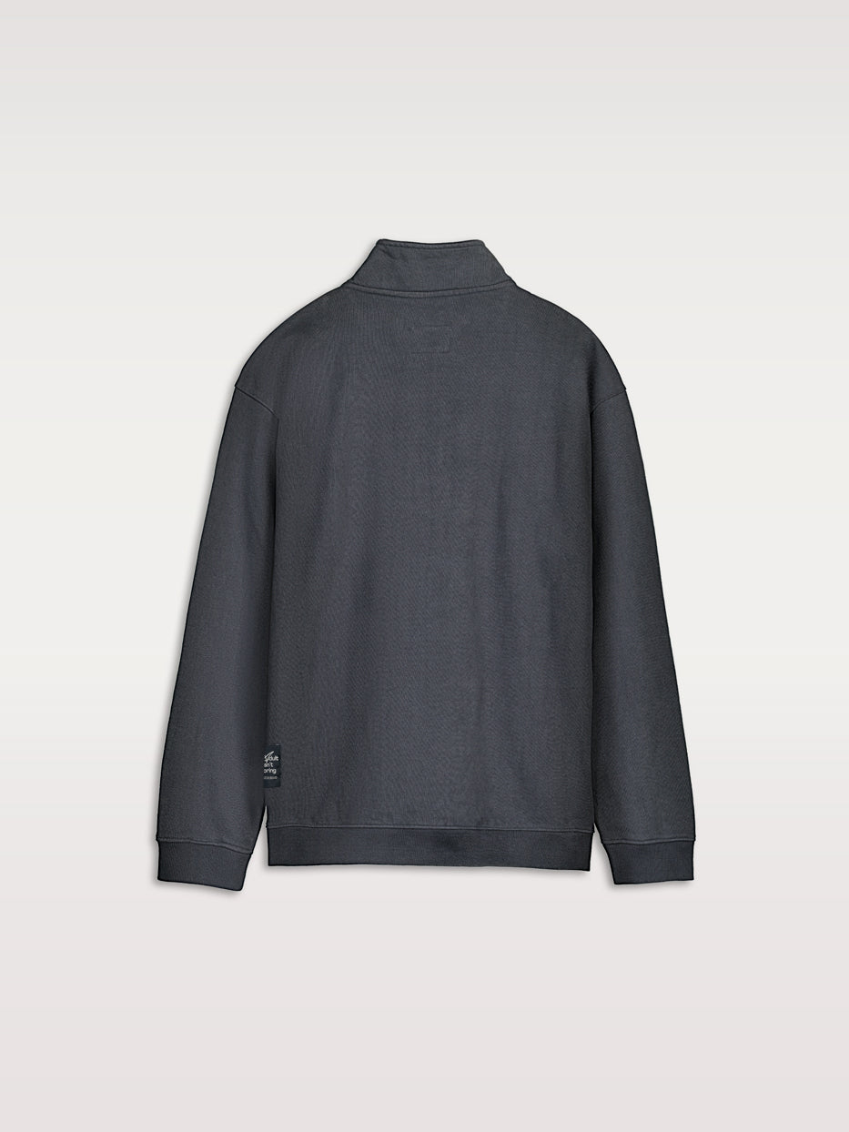 Sudadera regular fit cuello chimenea