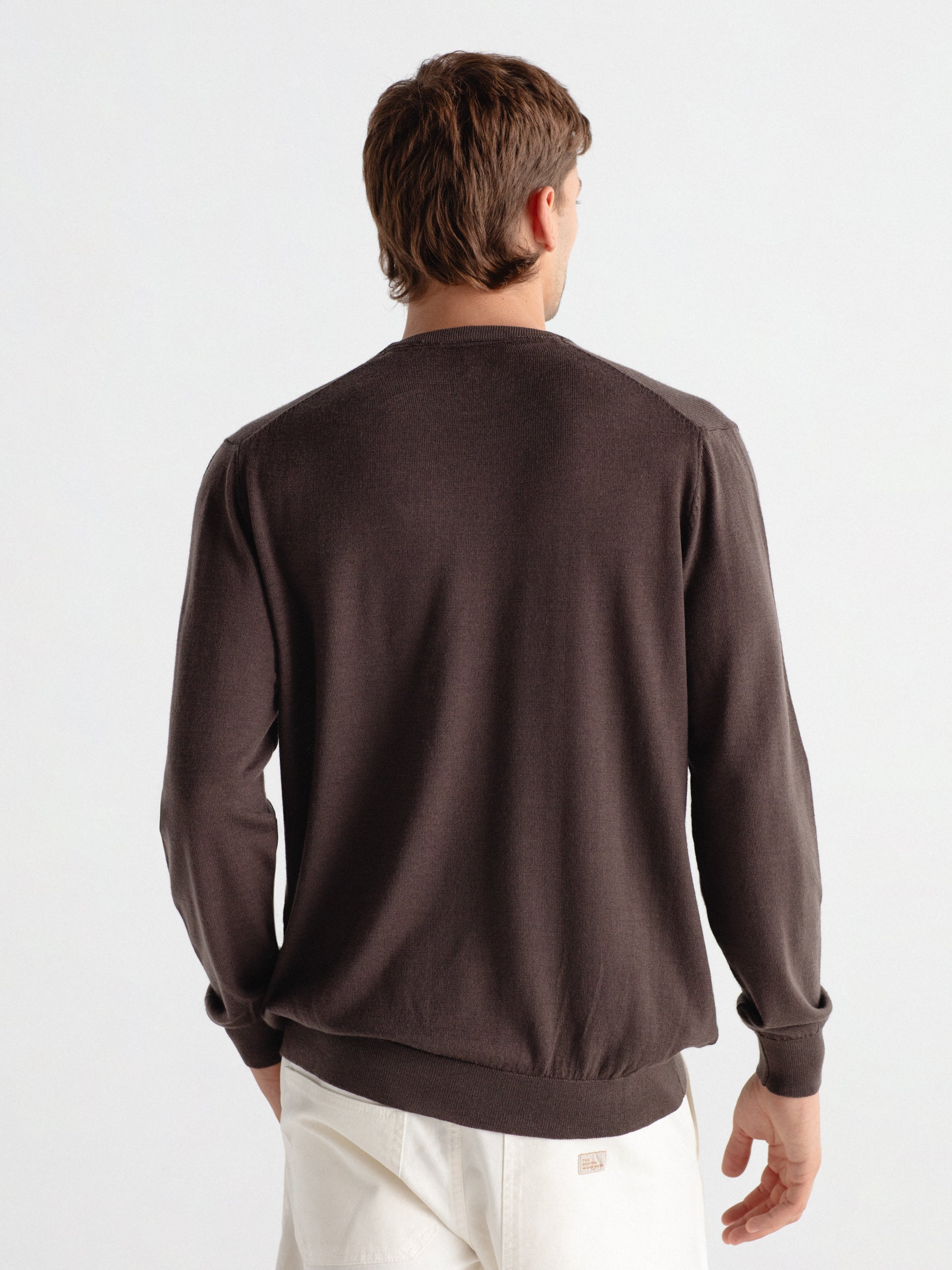 Jersey 100% lana cuello caja