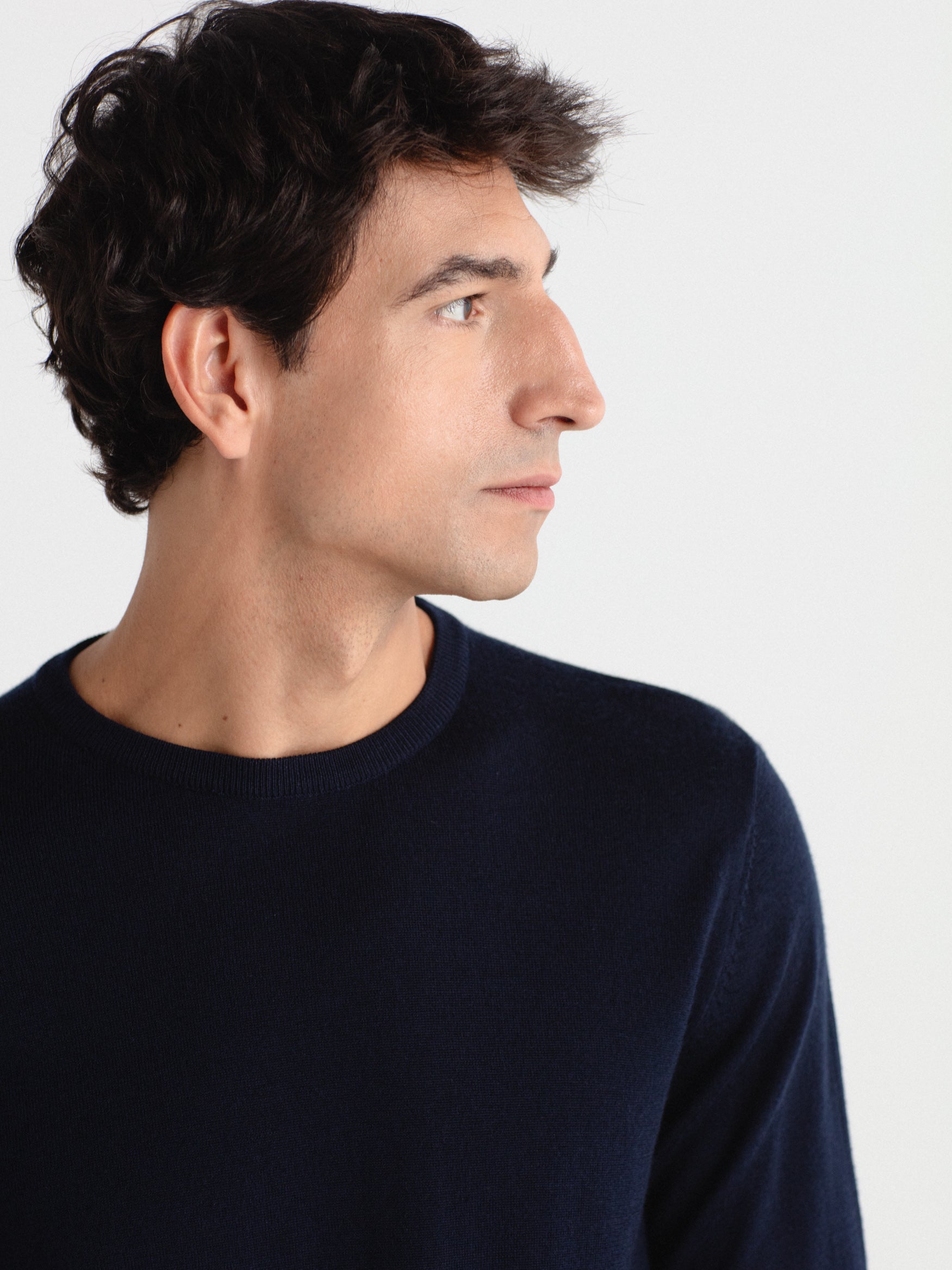 Jersey 100% lana cuello caja