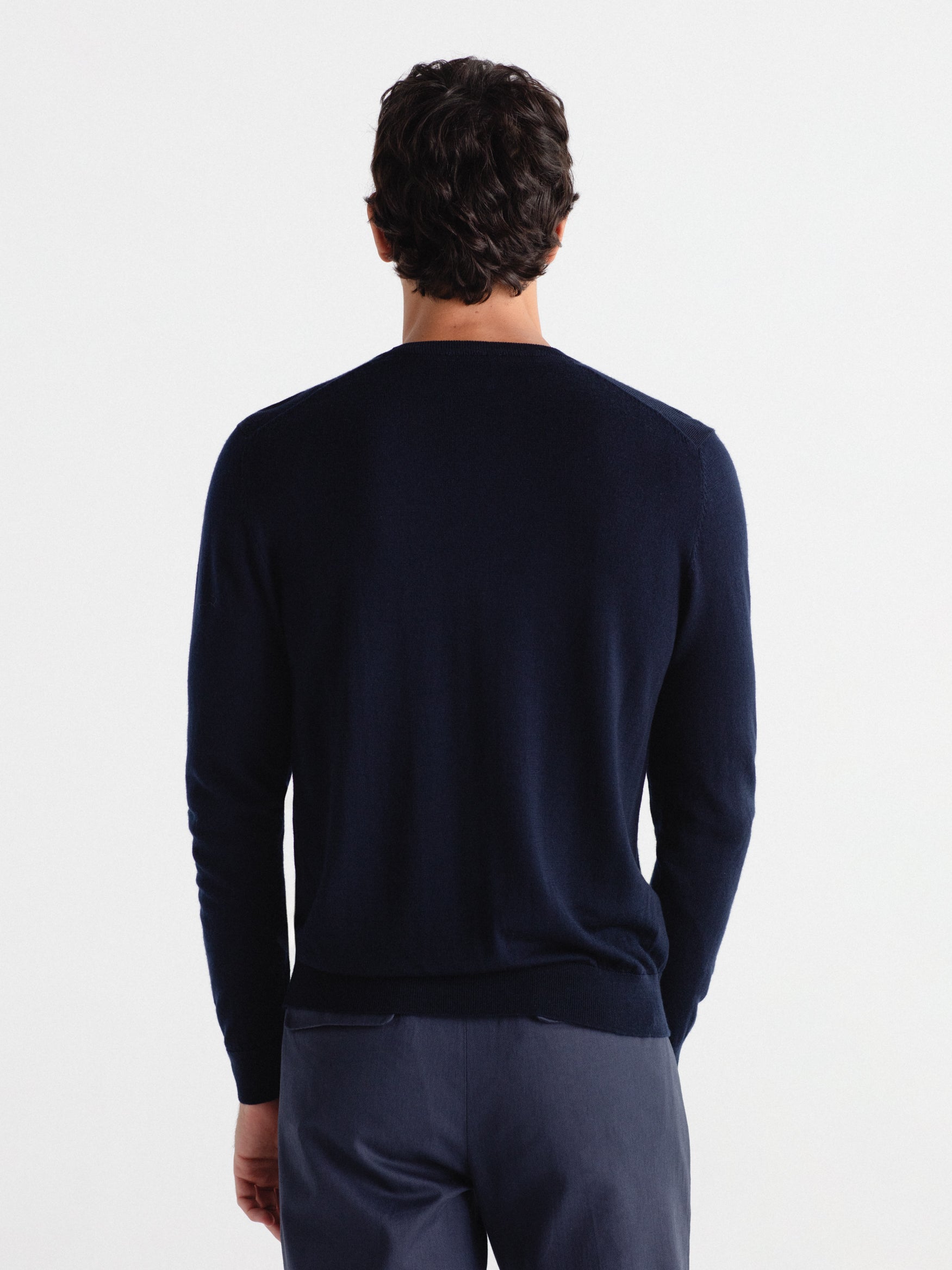 Jersey 100% lana cuello caja