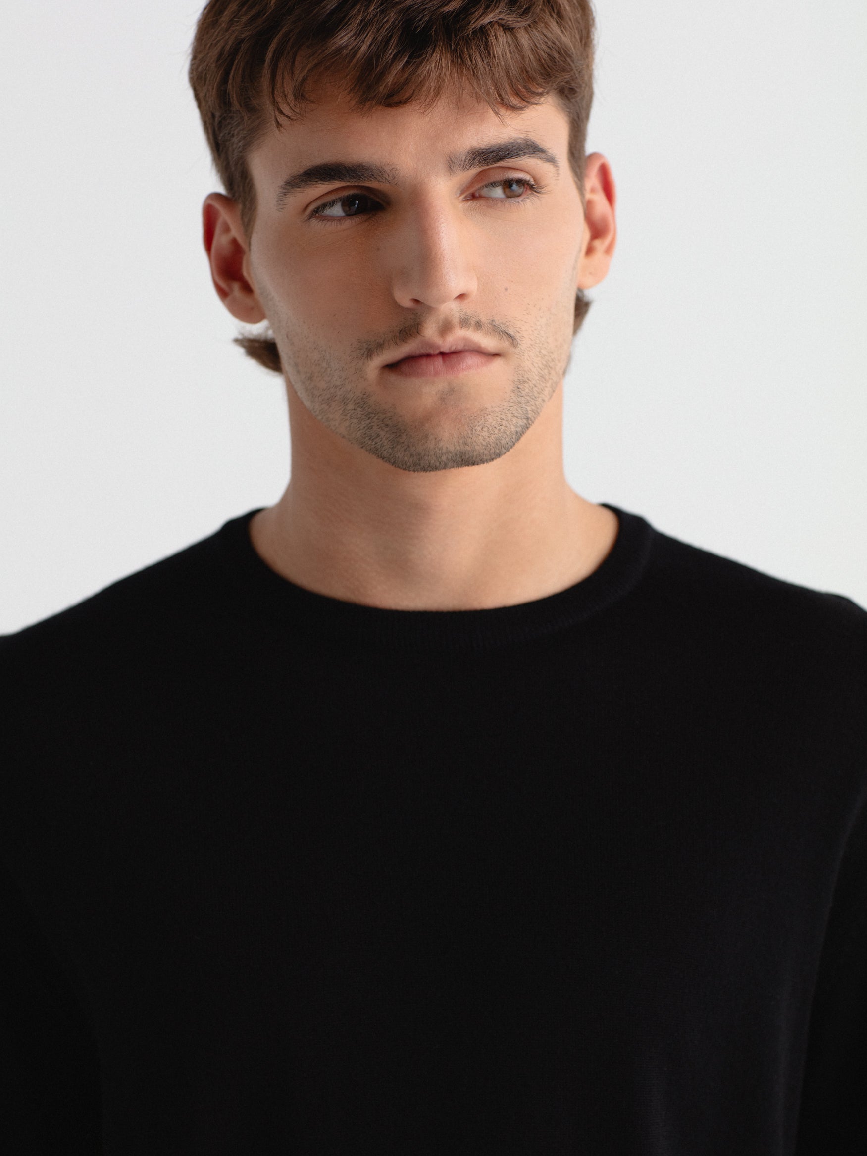 Jersey 100% lana cuello caja