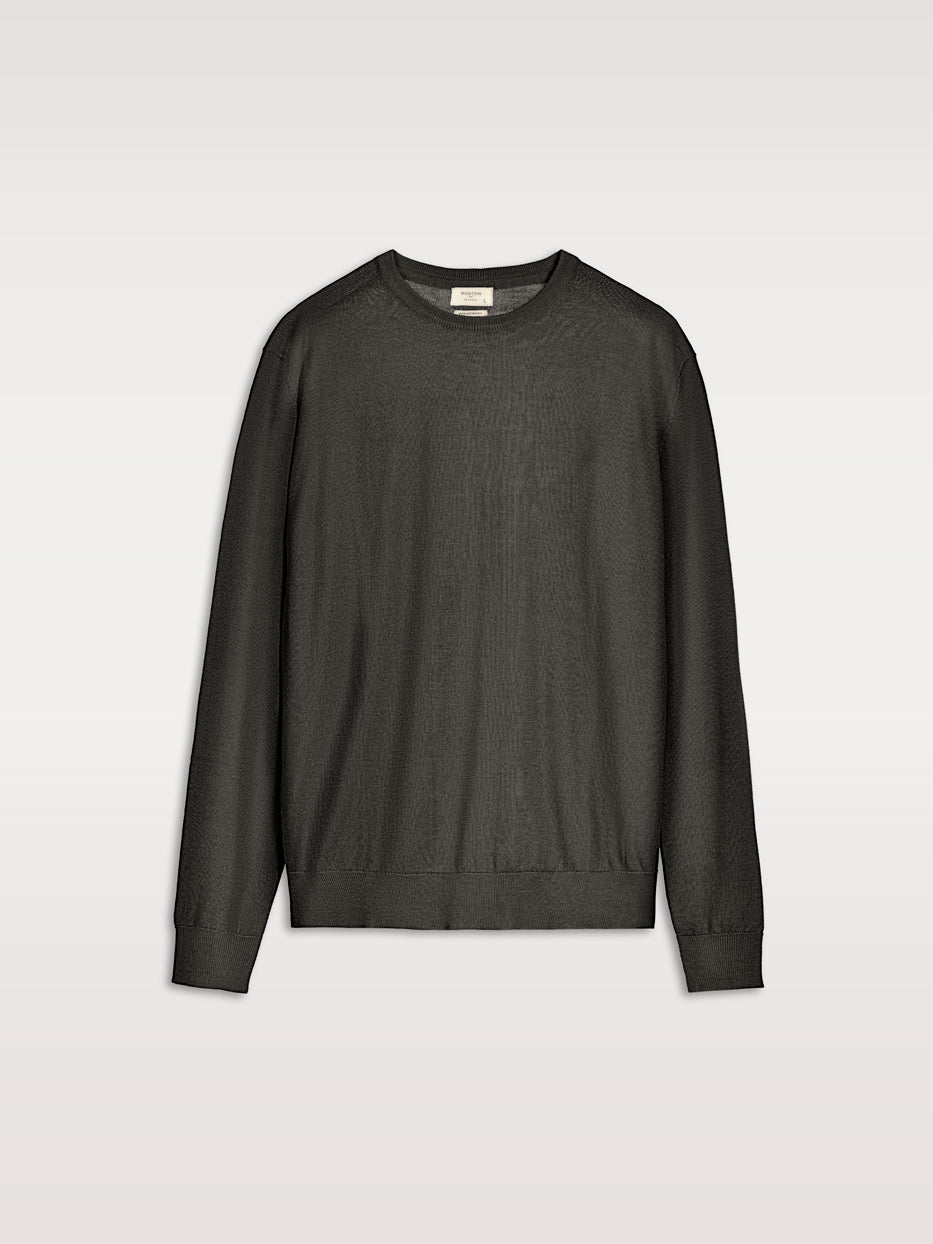 Jersey 100% lana cuello caja