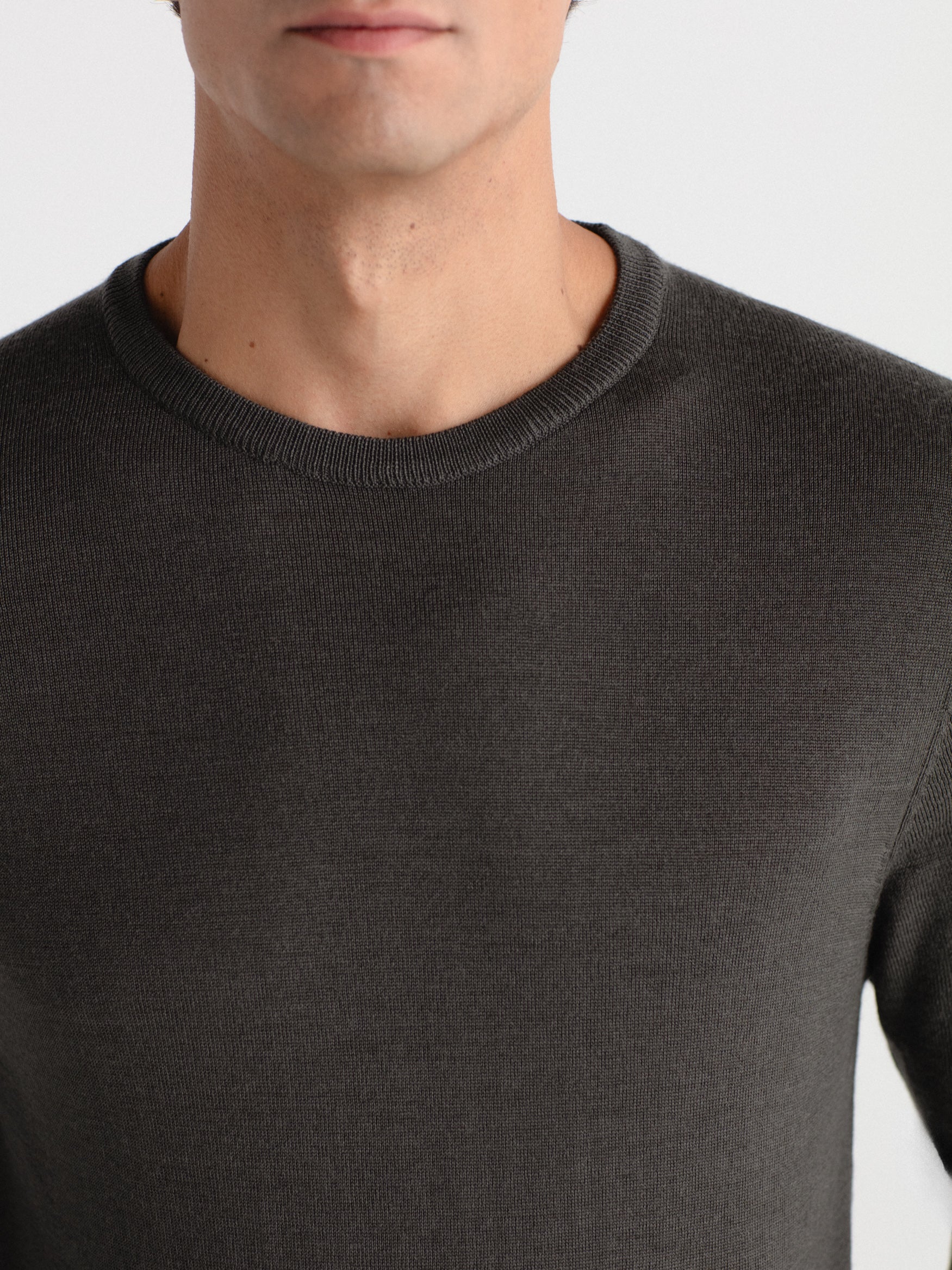 Jersey 100% lana cuello caja