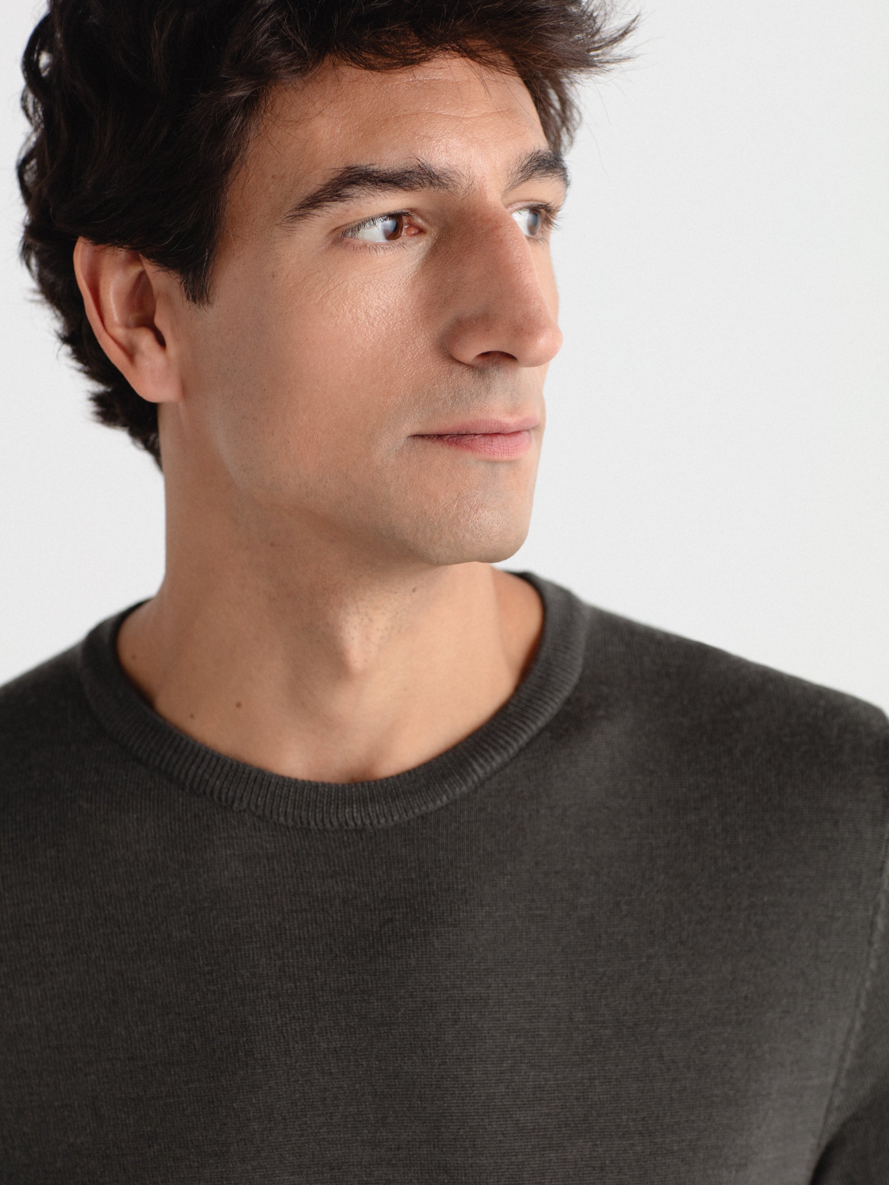 Jersey 100% lana cuello caja