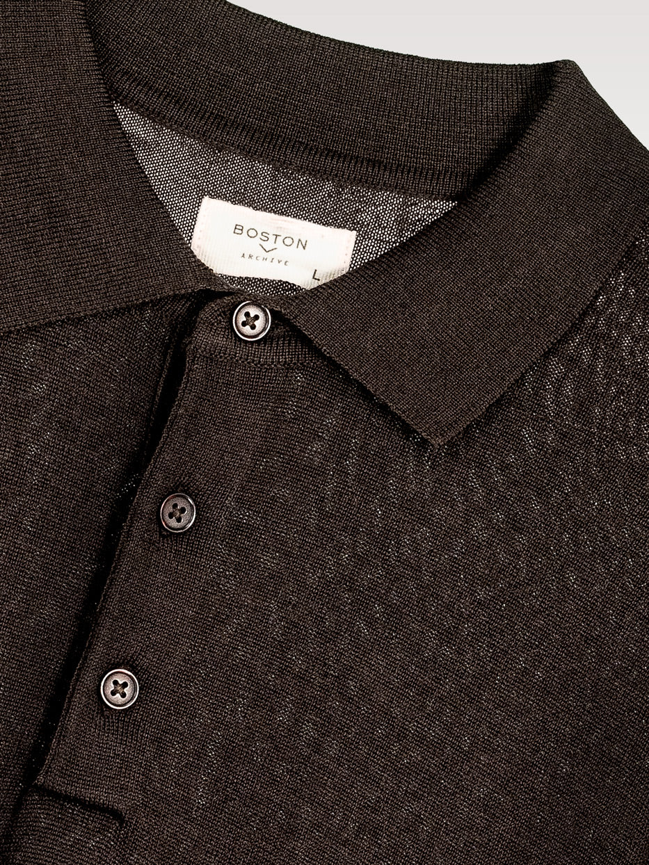 Jersey 100% lana cuello polo