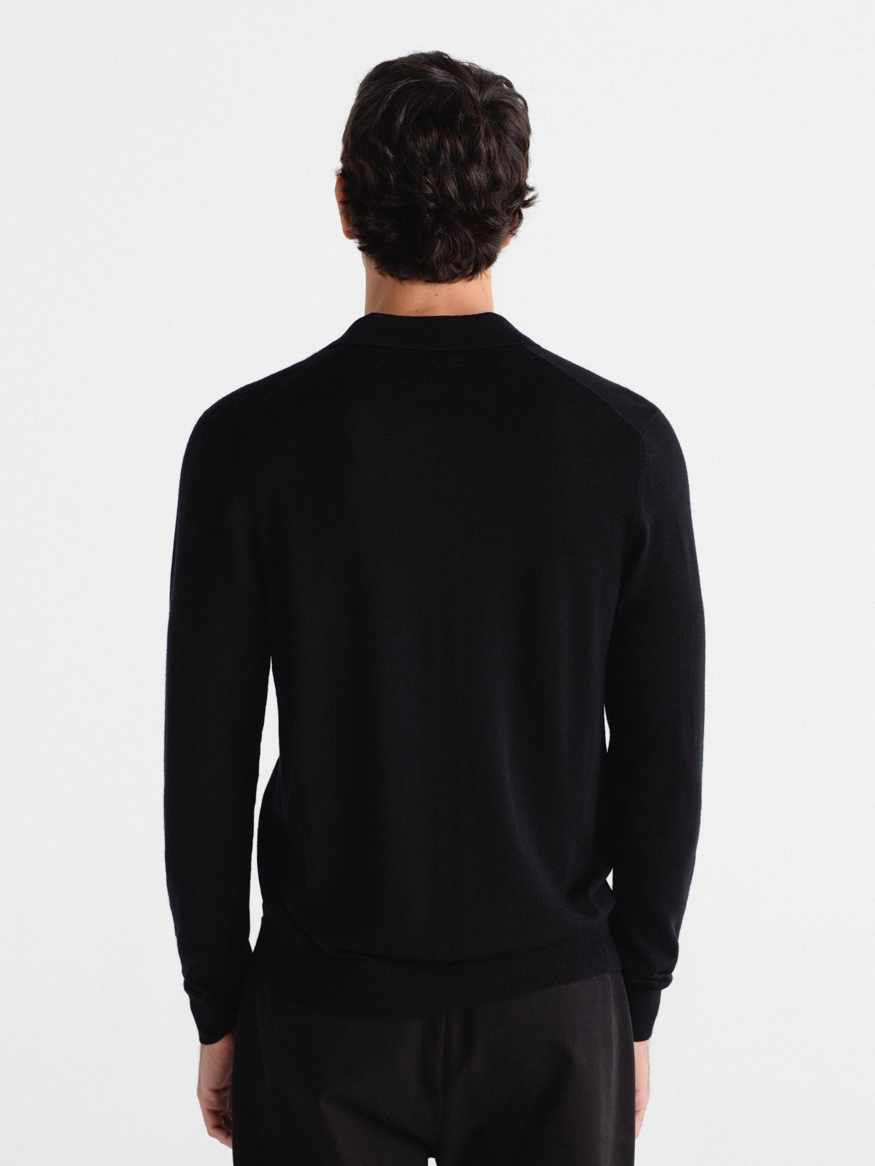 Jersey 100% lana cuello polo