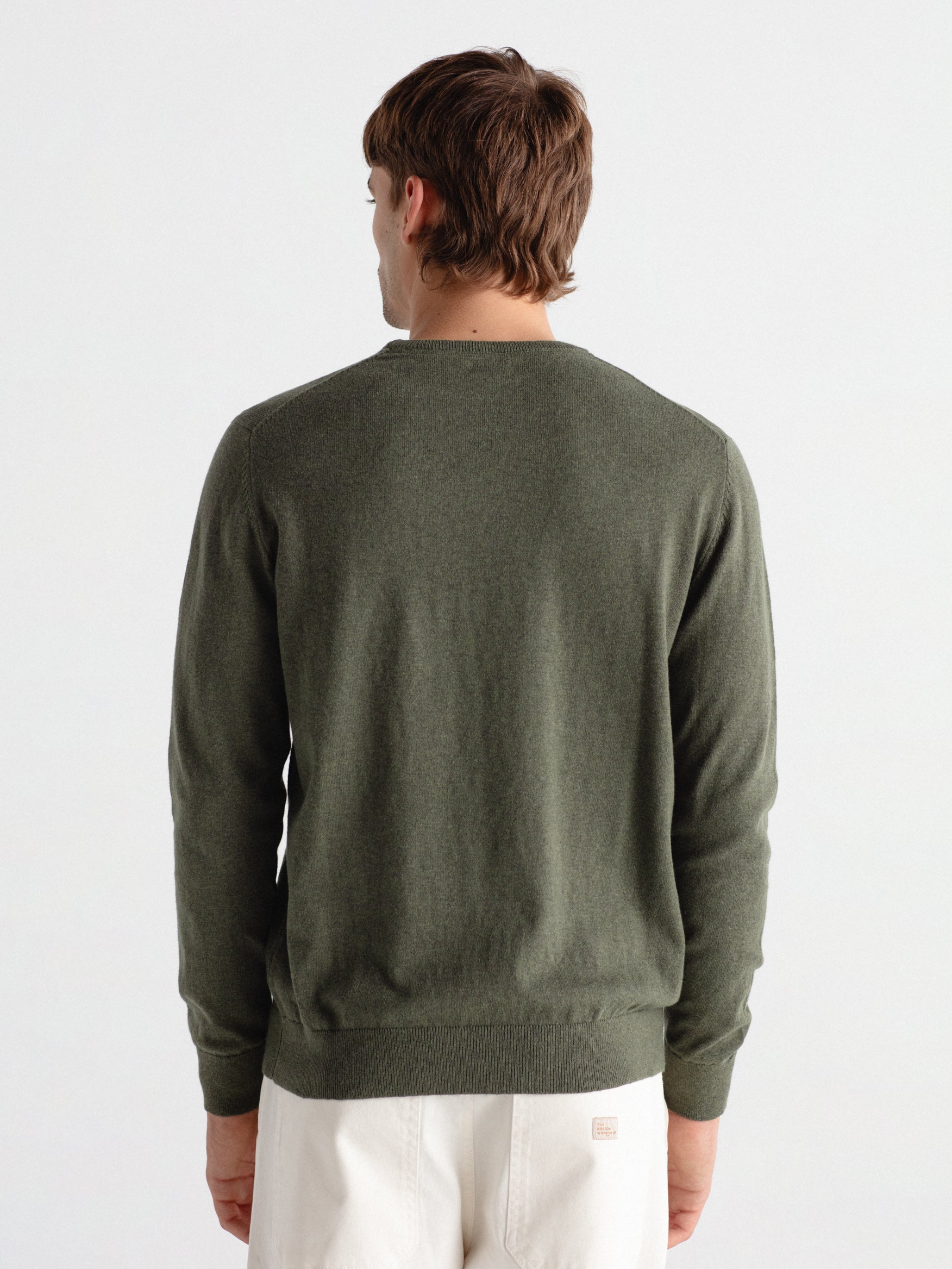 Jersey con cashmere cuello caja